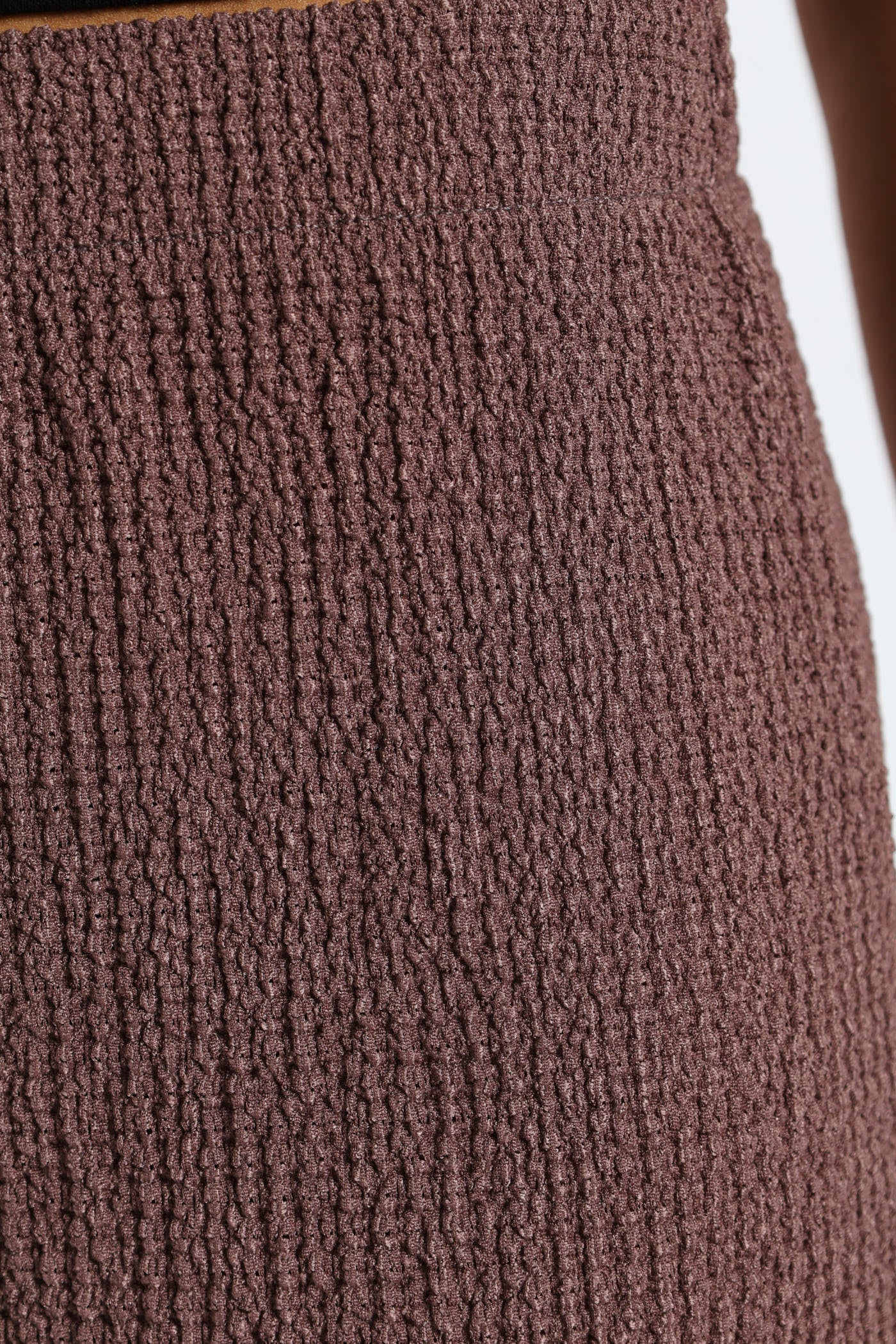Crinkle Knit Wide Leg Pants - Taupe - Image 5