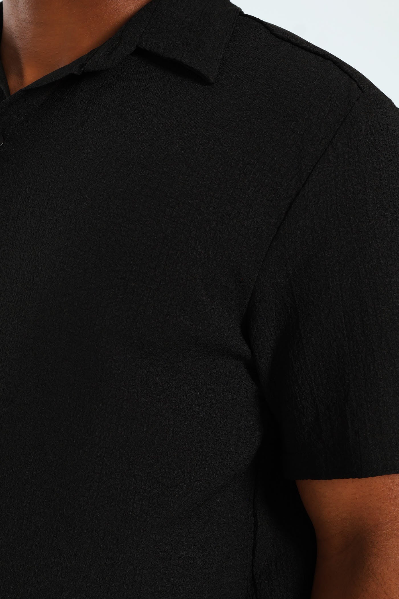 Crinkle Shirt - Black - Image 5
