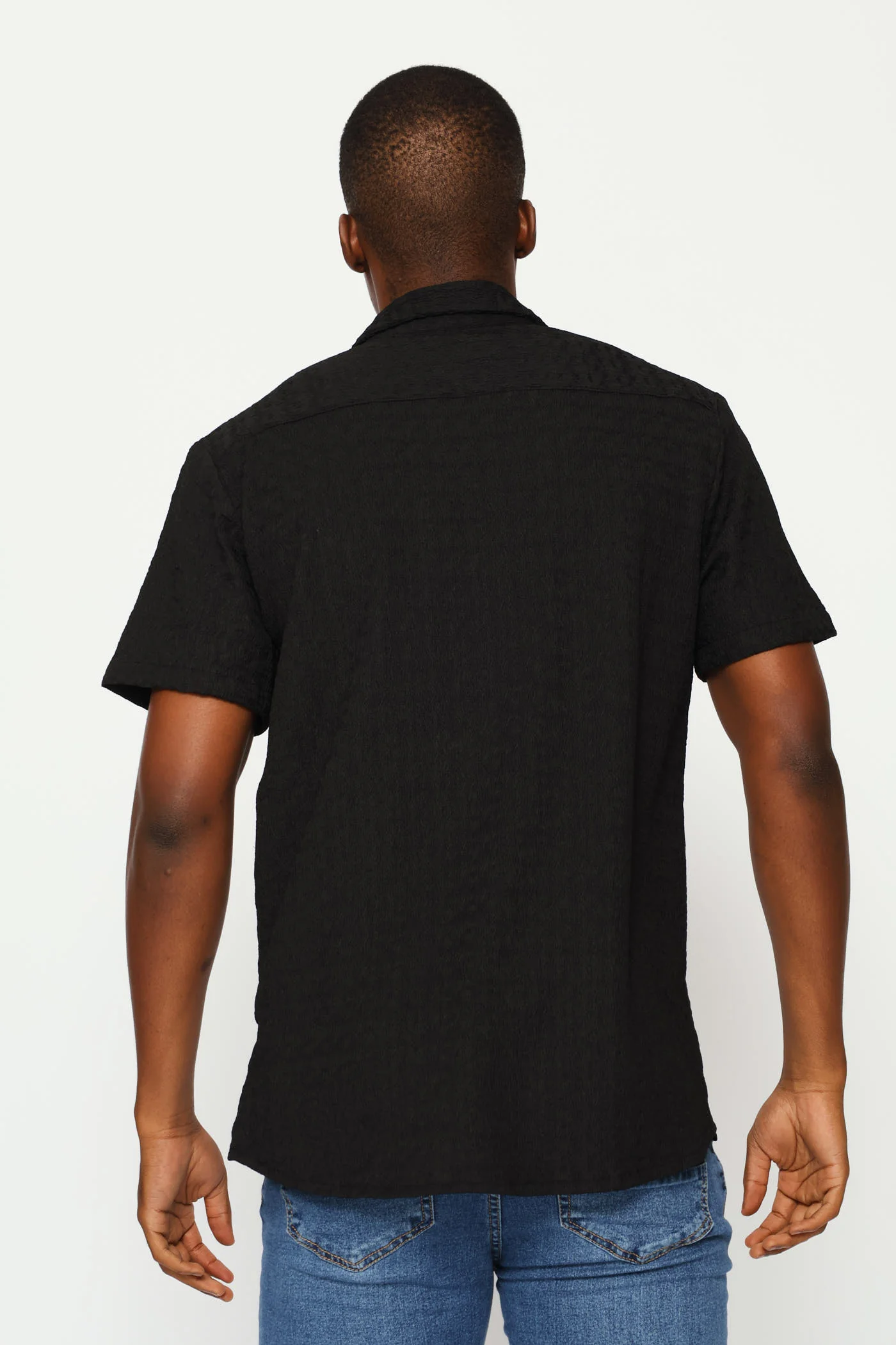 Crinkle Shirt - Black - Image 4