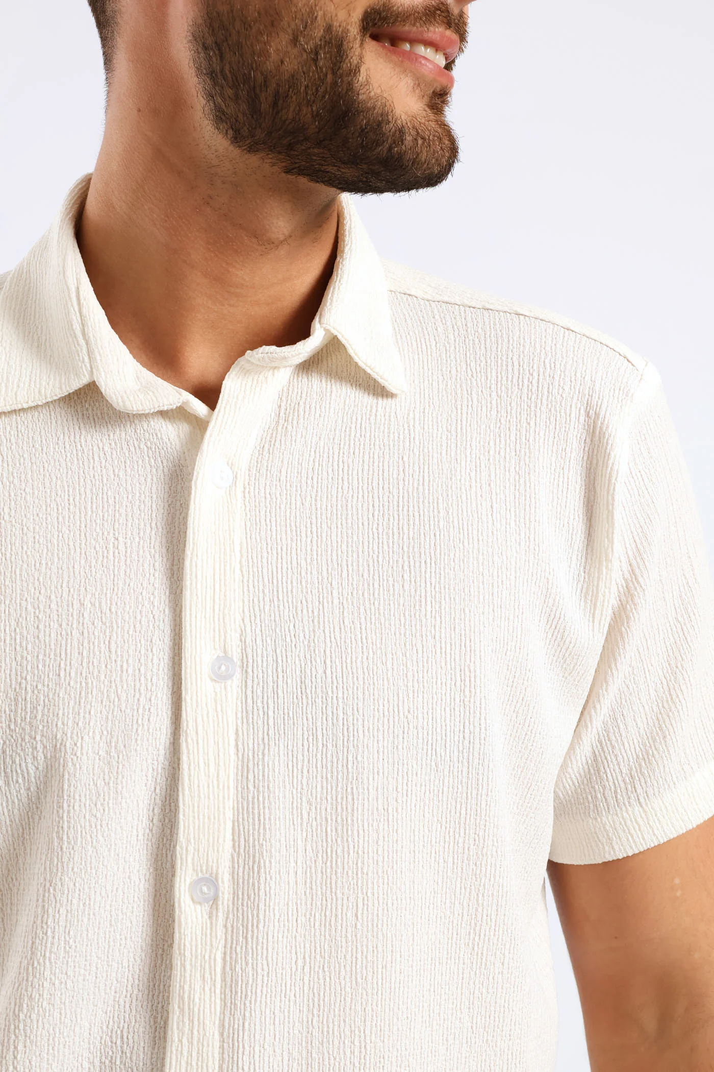 Crinkle Shirt - White - Image 4