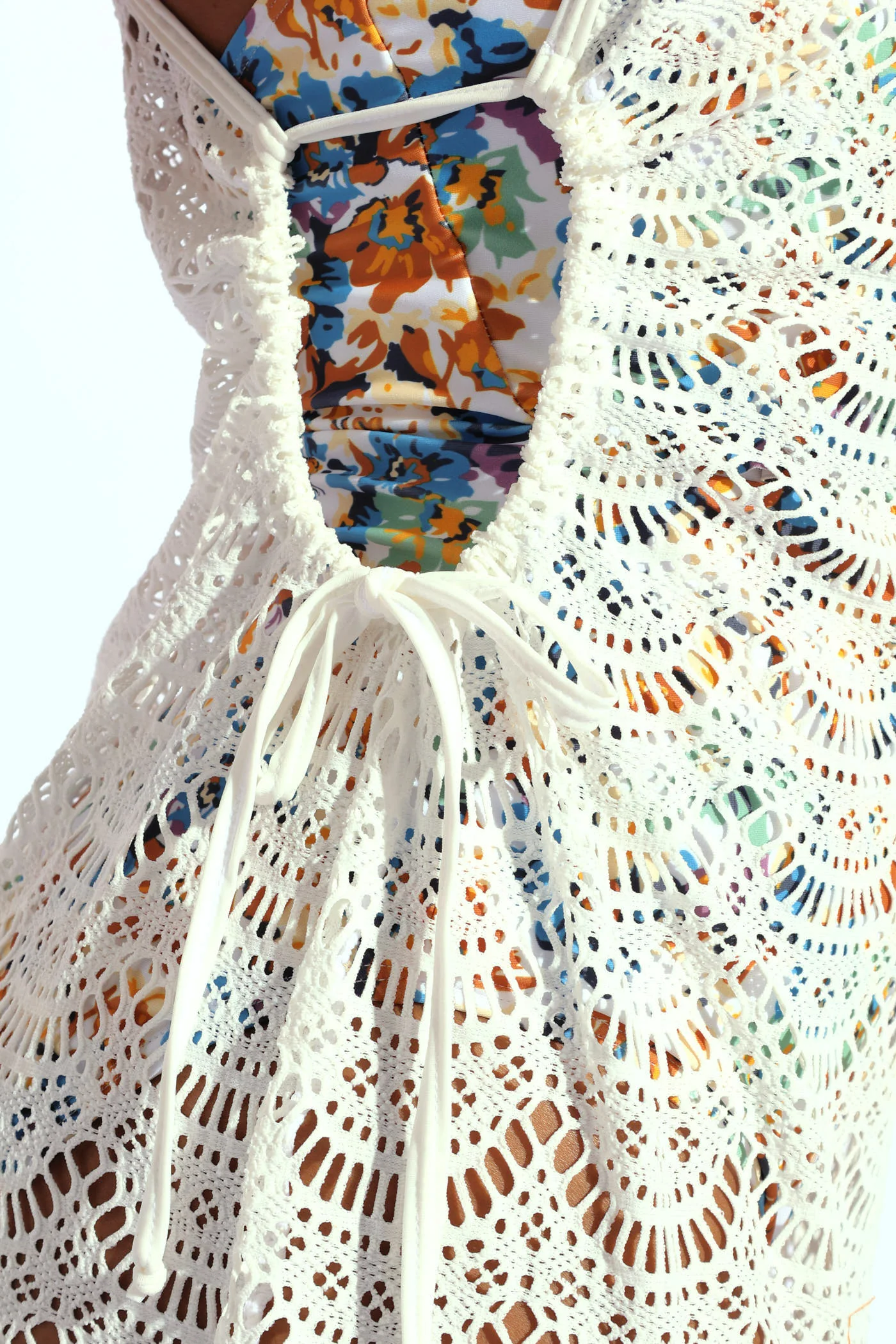 Crochet Maxi Dress - White - Image 6