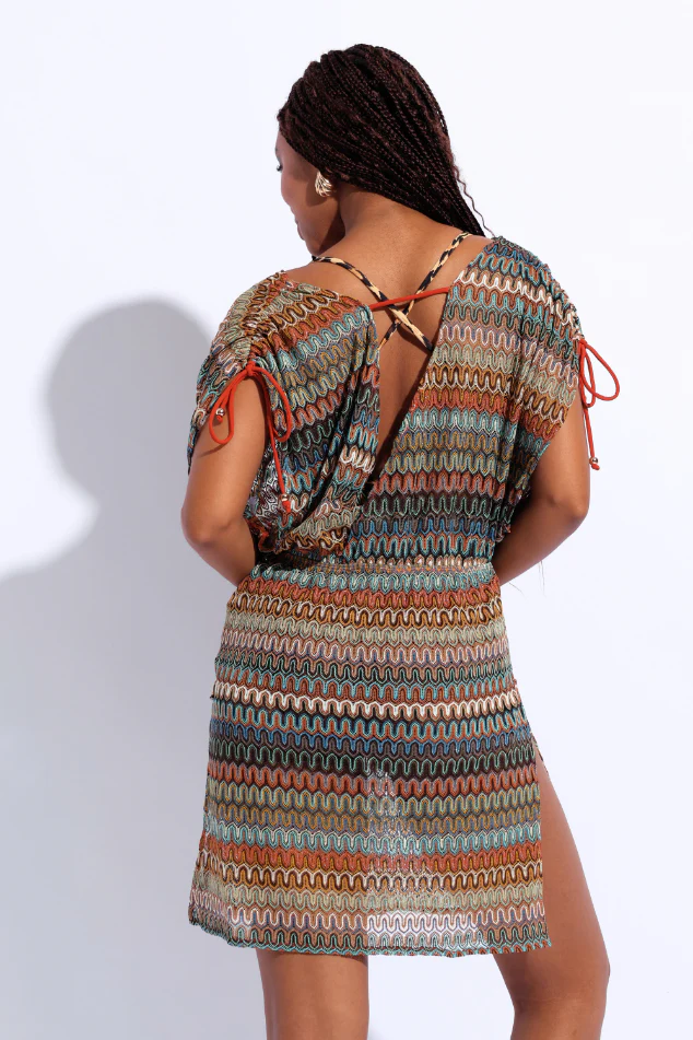 Crochet Mini Kimono - Multi - Image 8