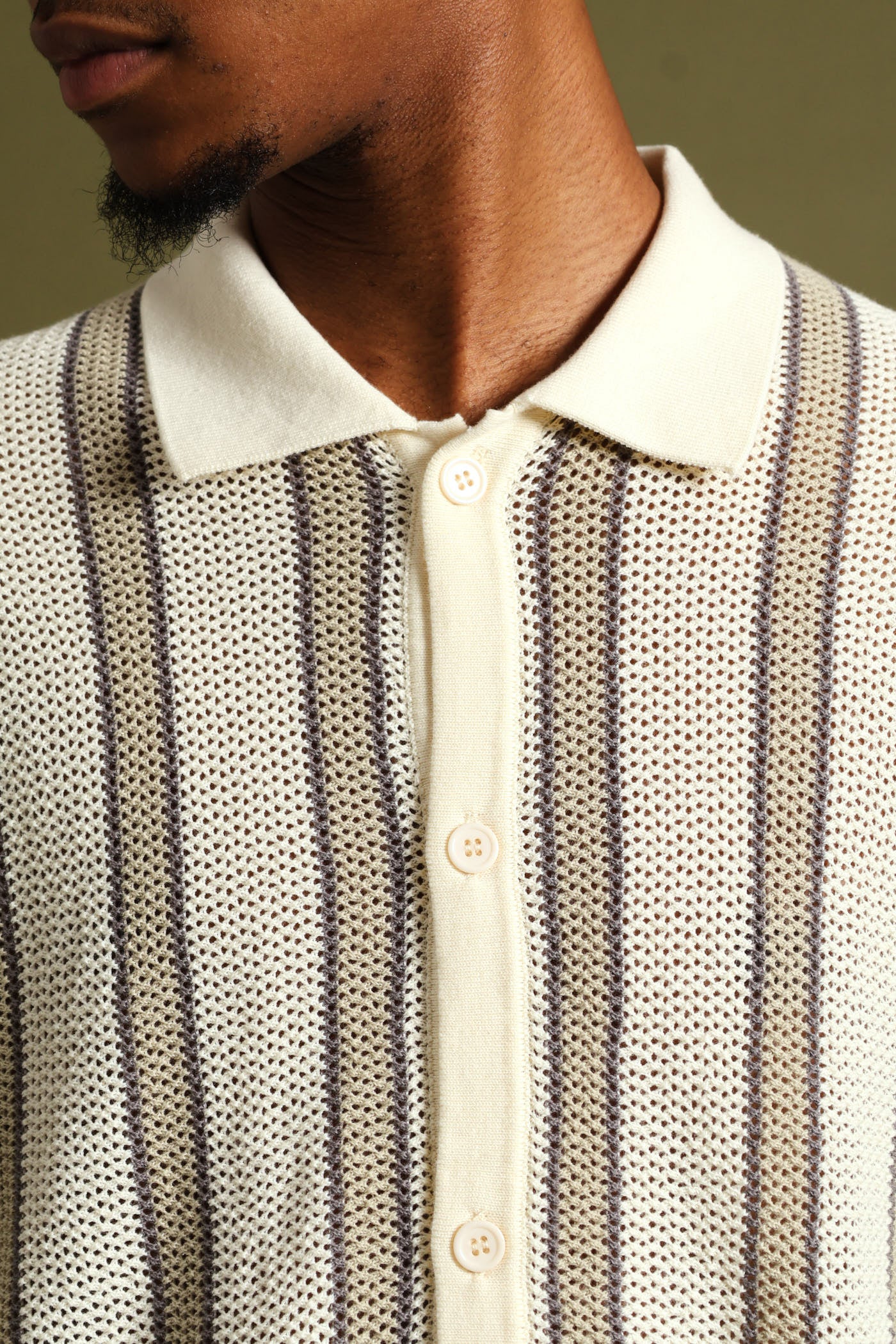 Crochet Shirt - Stone - Image 2