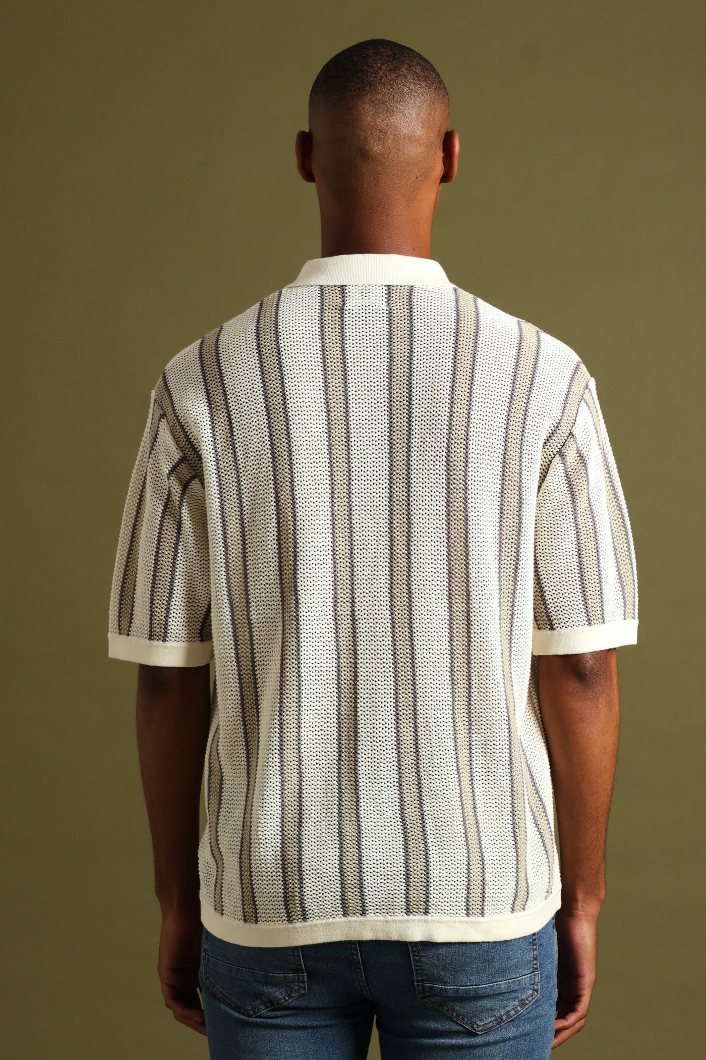 Crochet Shirt - Stone - Image 4
