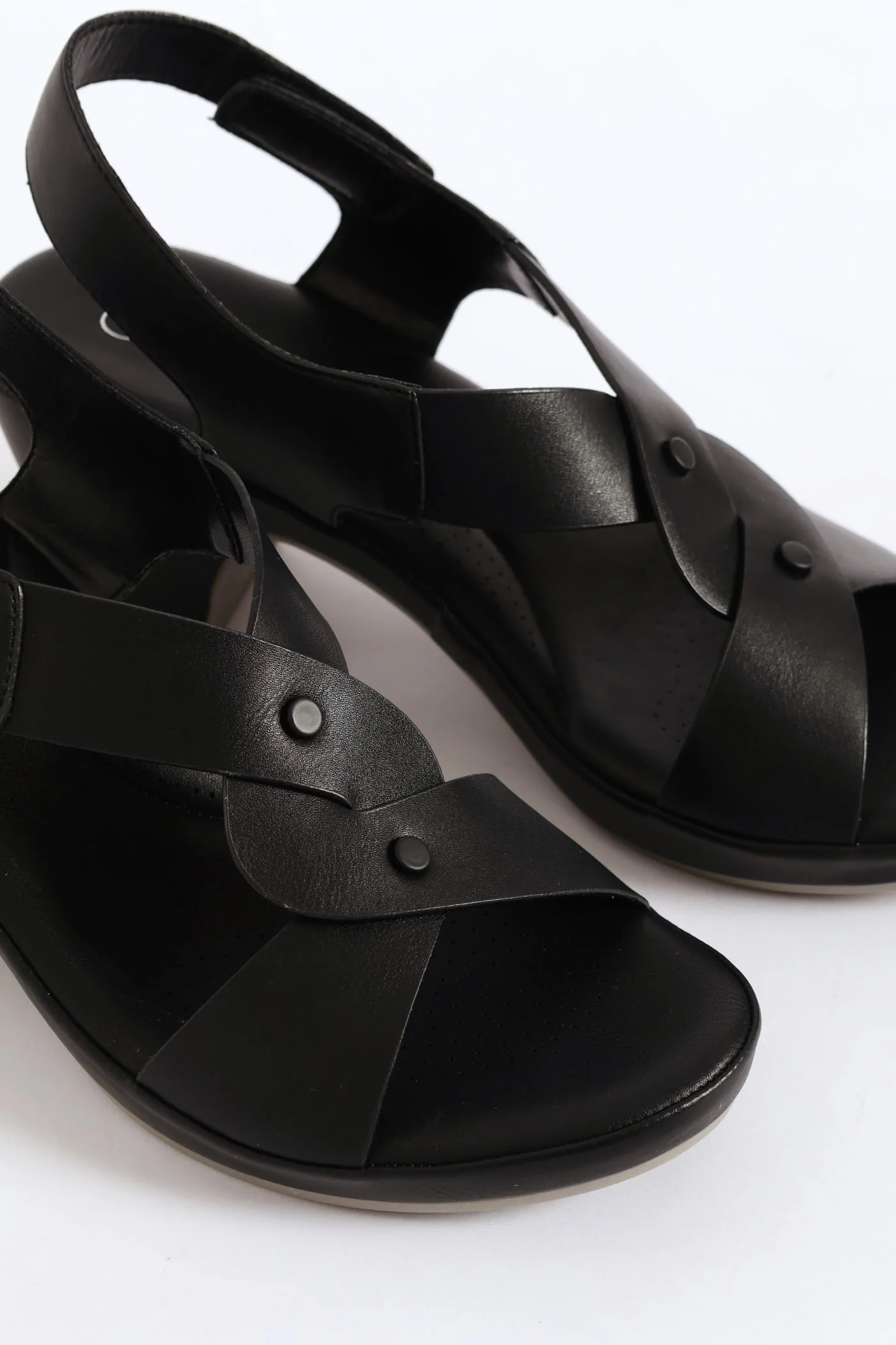 Cross Strap Heel - Black - Image 2