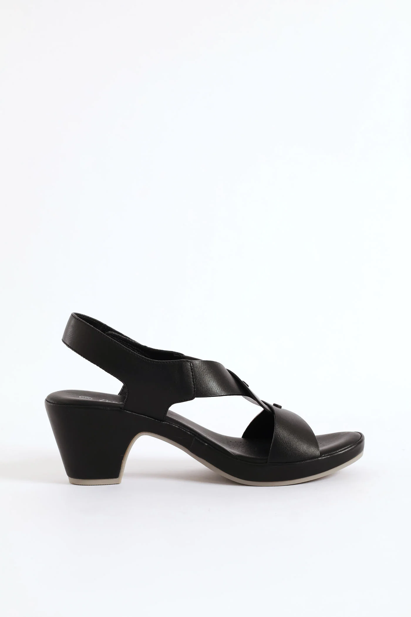 Cross Strap Heel - Black - Image 3