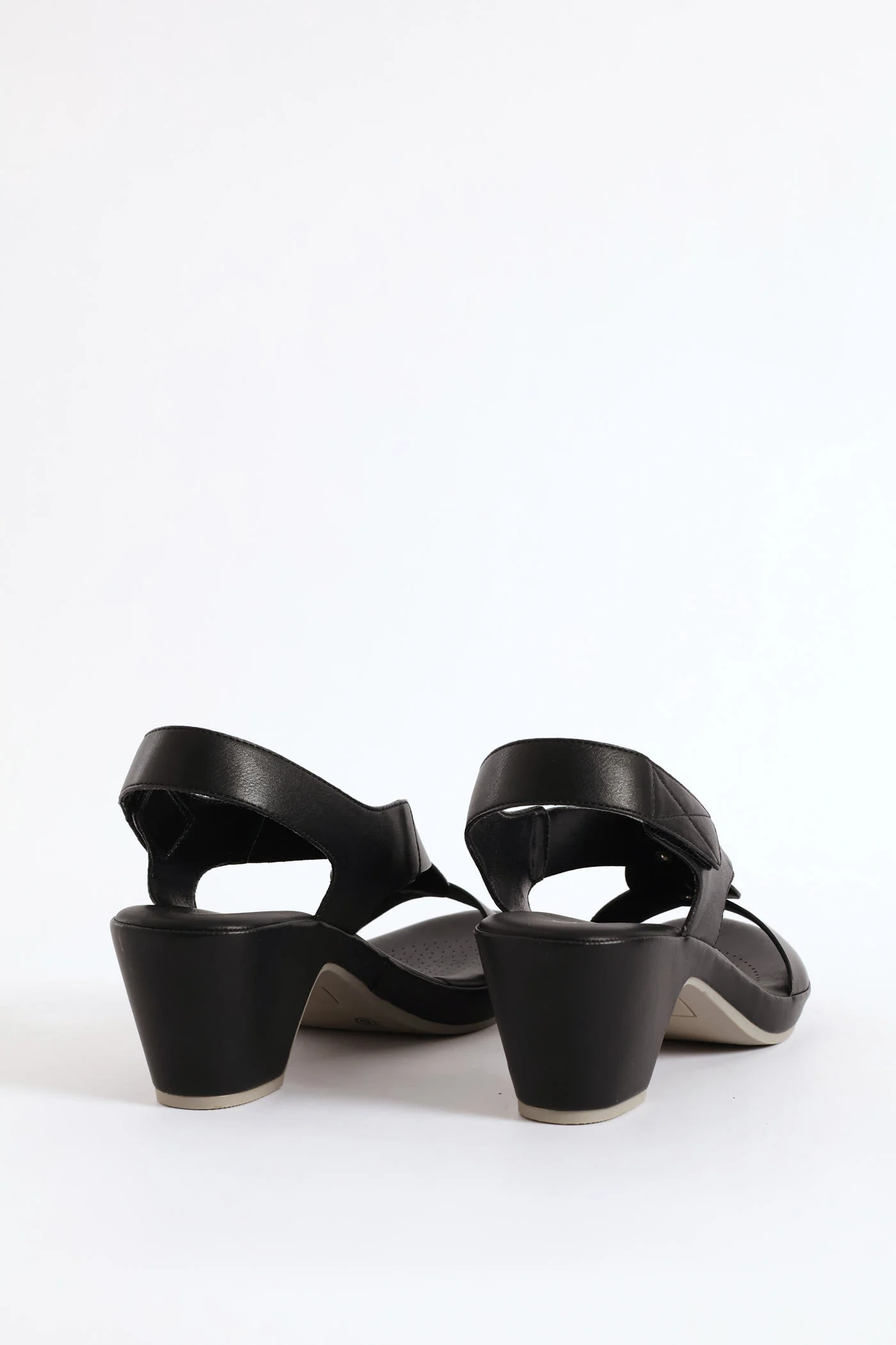 Cross Strap Heel - Black - Image 6