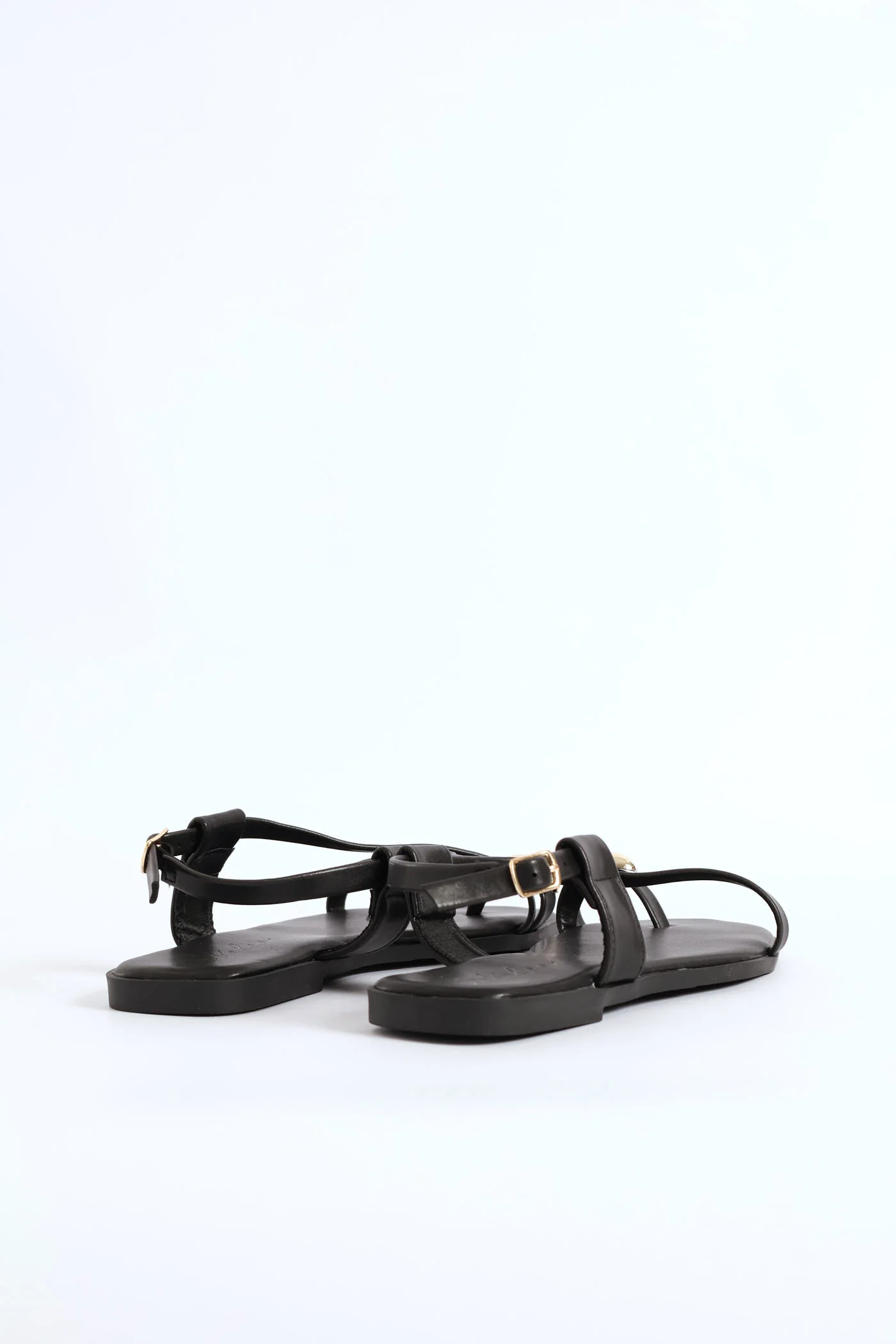 Crosstrap Detail Toe Post Sandal - Black - Image 6