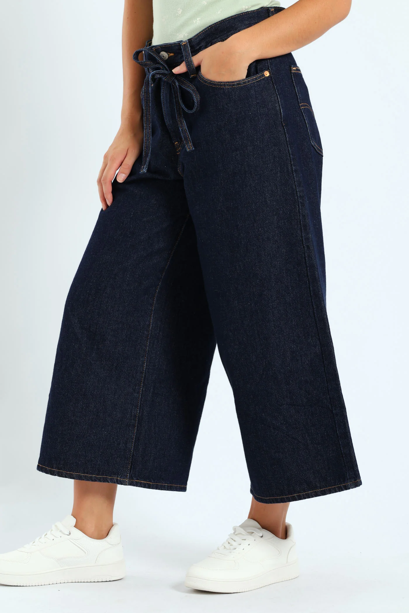 Culotte Pants - Dark Wash - Image 3