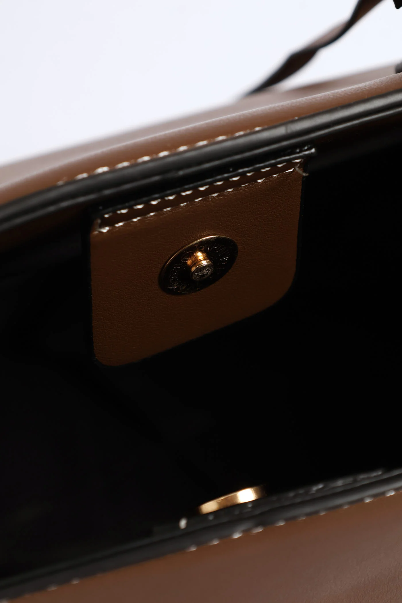 Curved Shopper With Side Tabs - Chocolate - Image 6