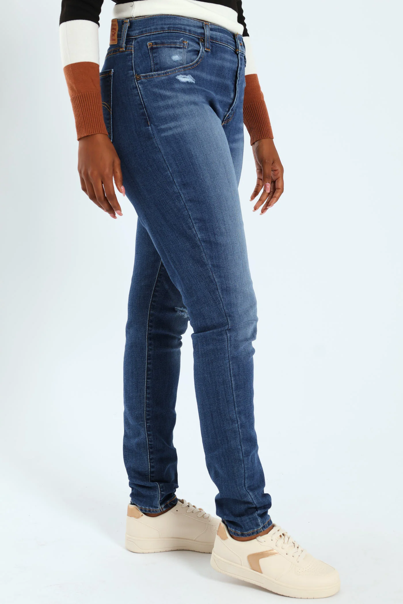 Curvy Hirise Super Skinny Jean - Blue/Black - Image 2