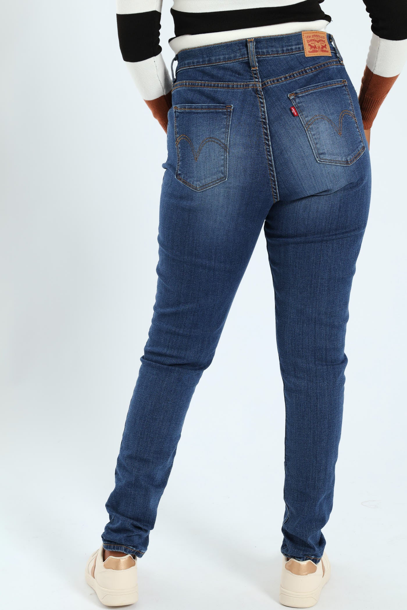 Curvy Hirise Super Skinny Jean - Blue/Black - Image 3