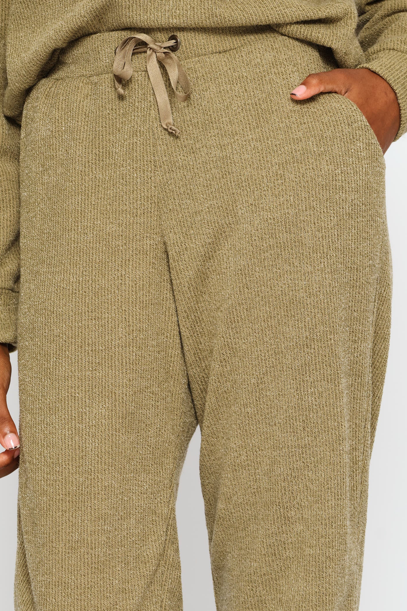 Cut & Sew Leisure Jogger - Olive - Image 2