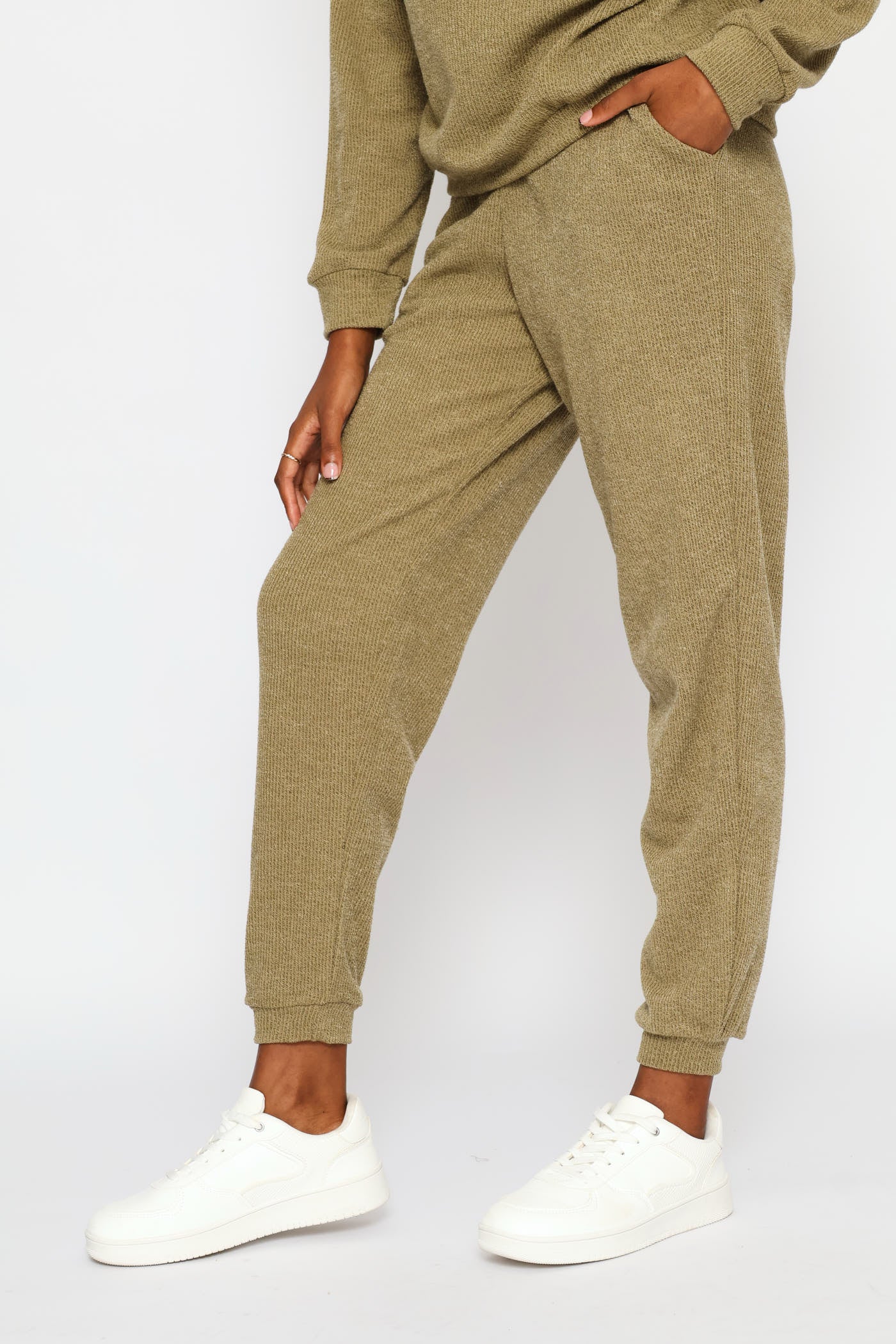 Cut & Sew Leisure Jogger - Olive - Image 4