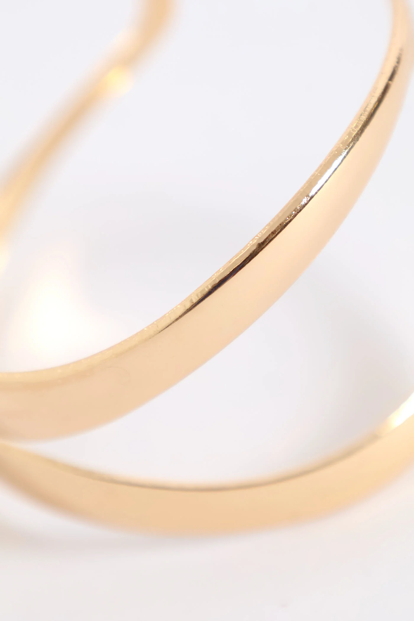 Cutout Curved Cuff Bracelet - Gold - Image 3