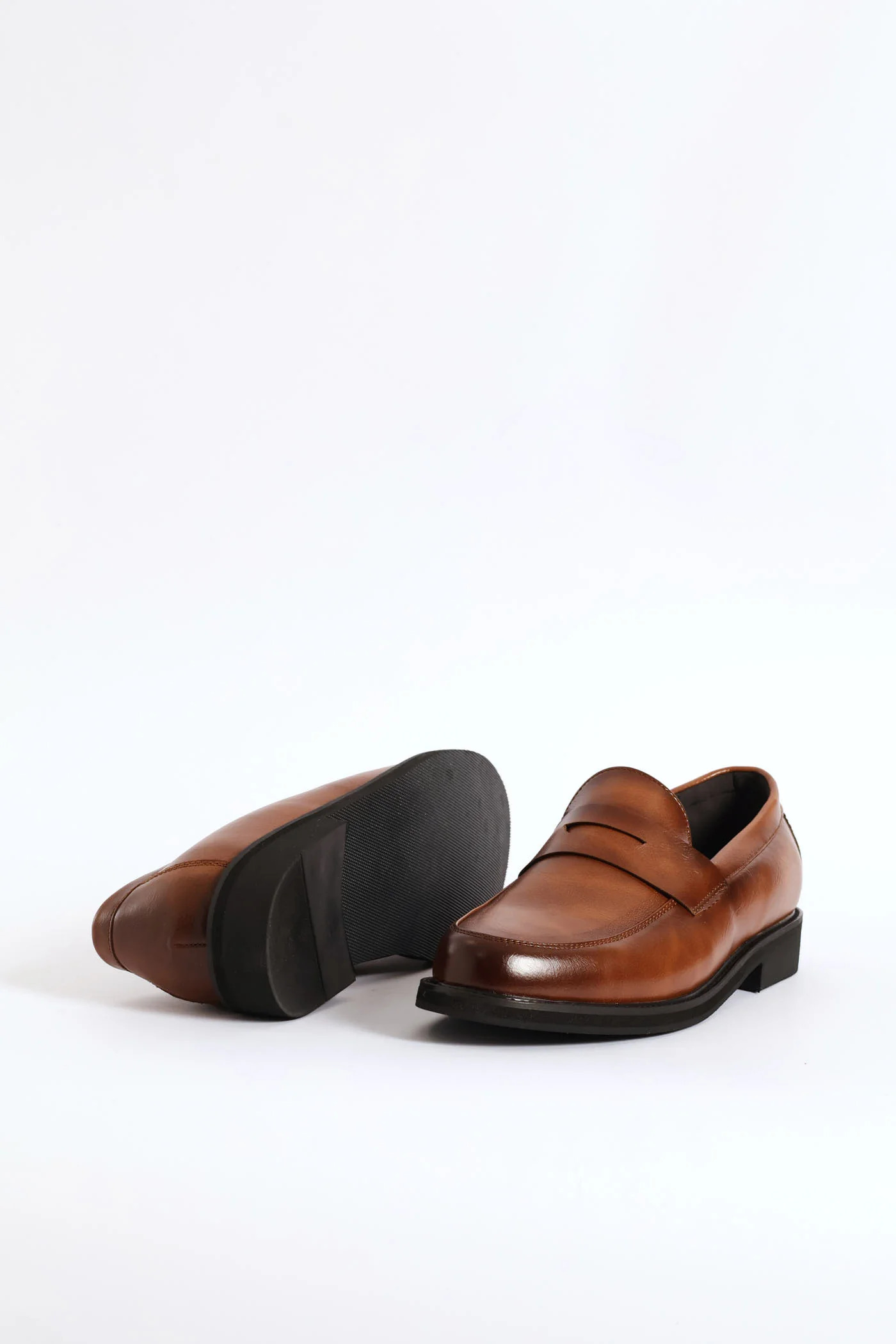 Cutout On Upper Band Slip On Formal Shoe - Tan - Image 6