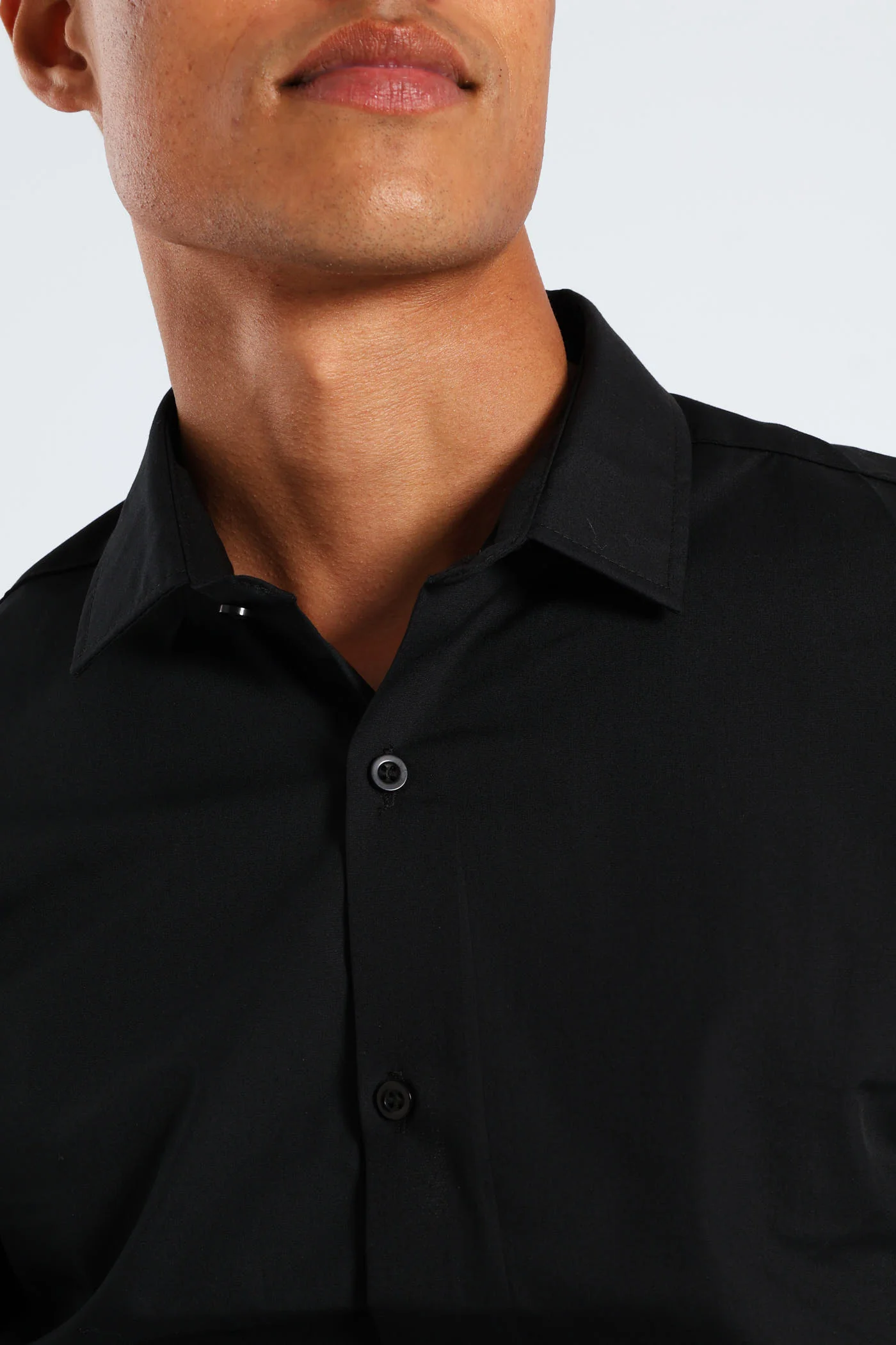 Easy Care Long Sleeve Shirt - Black - Image 5