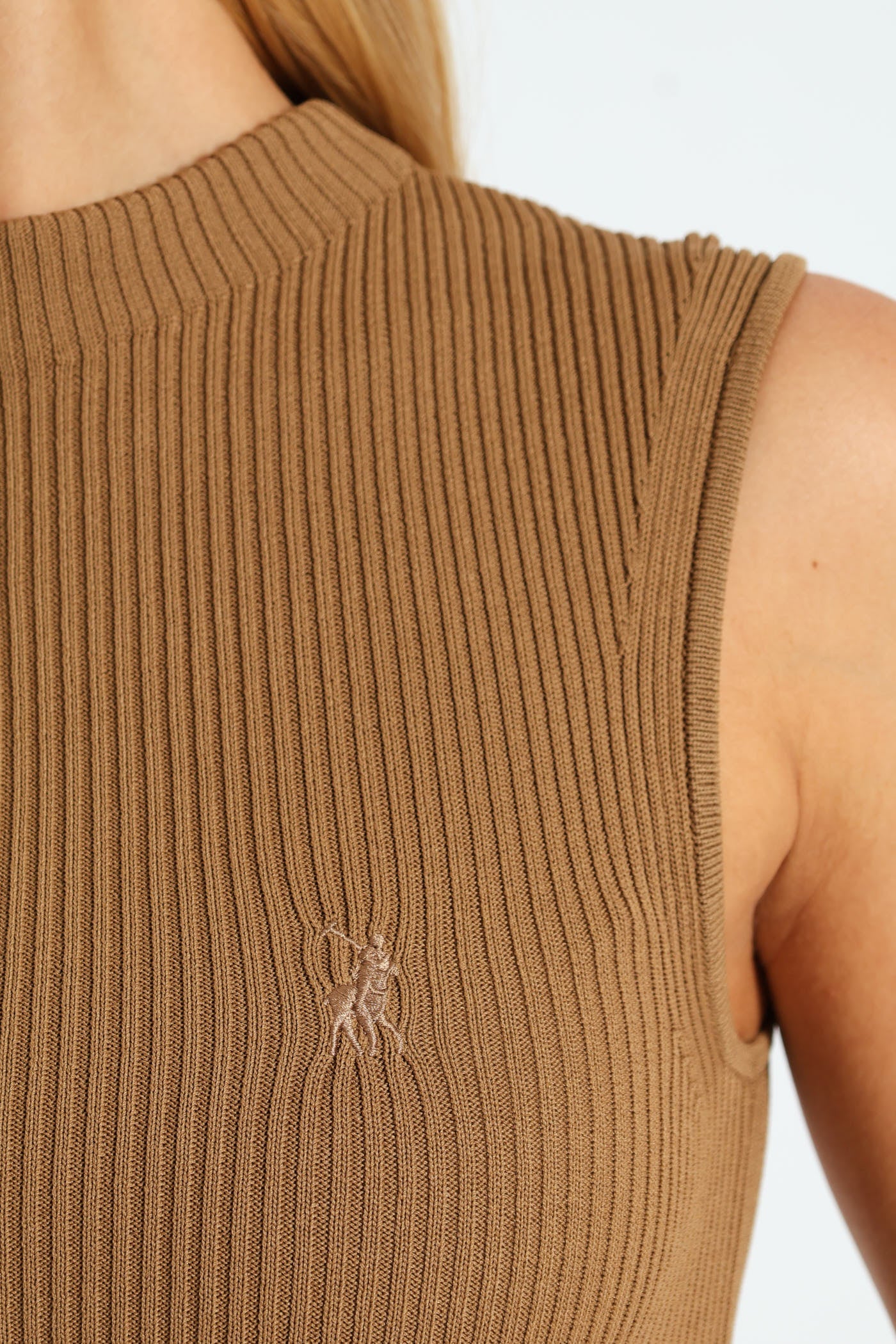 Dafne Mock Neck Dress - Camel - Image 5