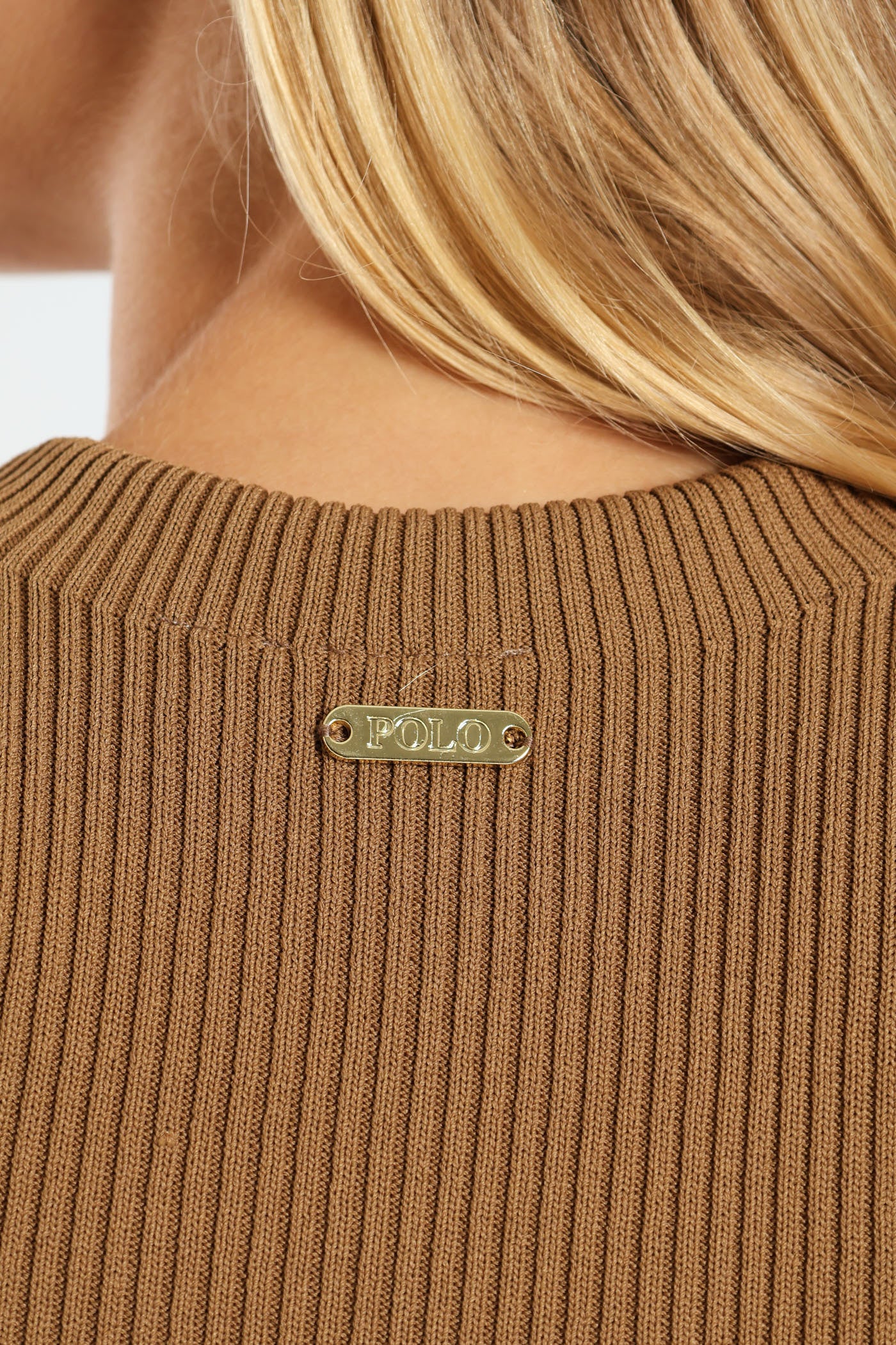 Dafne Mock Neck Dress - Camel - Image 6