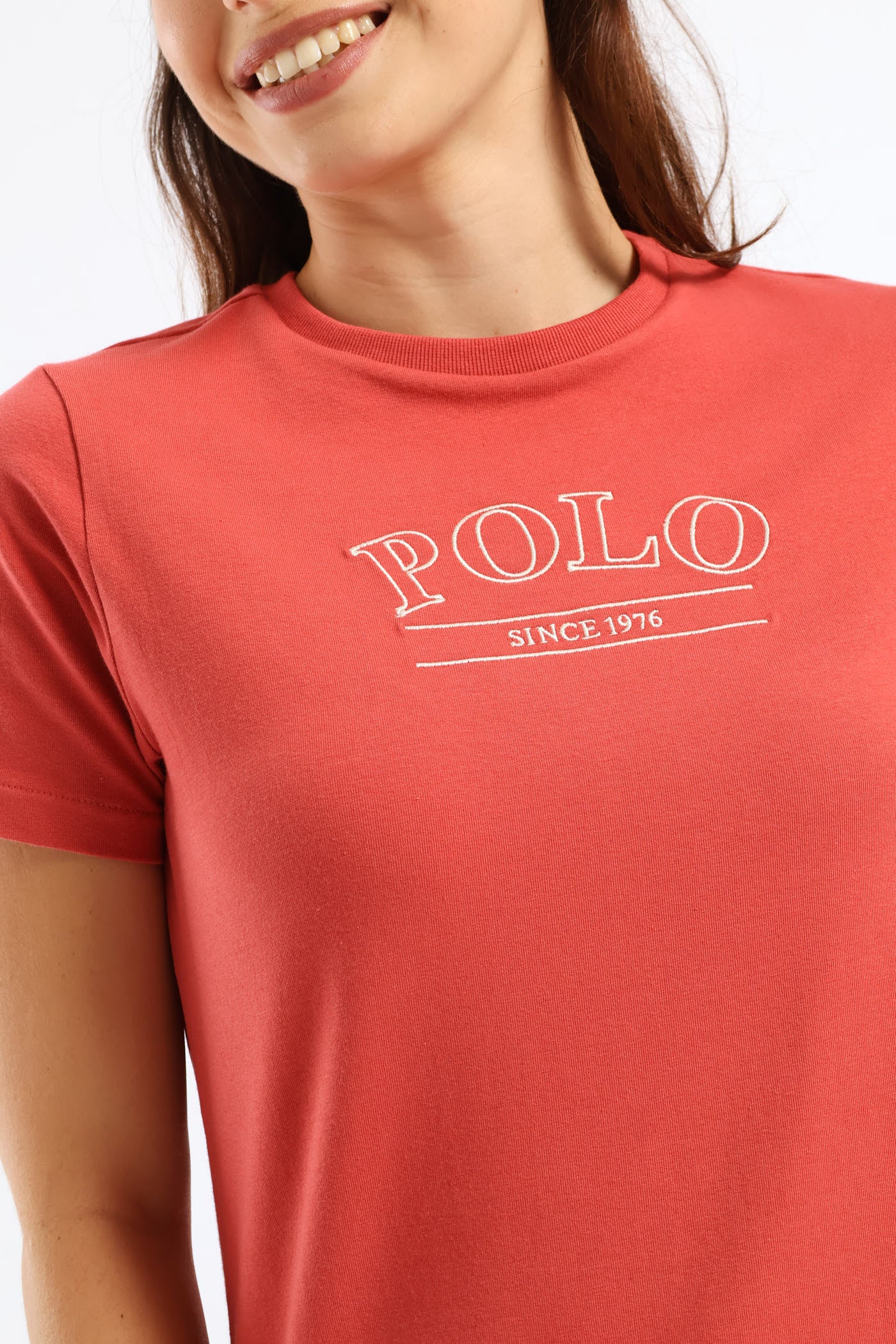 Danica Embroidered T-Shirt - Burnt Orange - Image 2