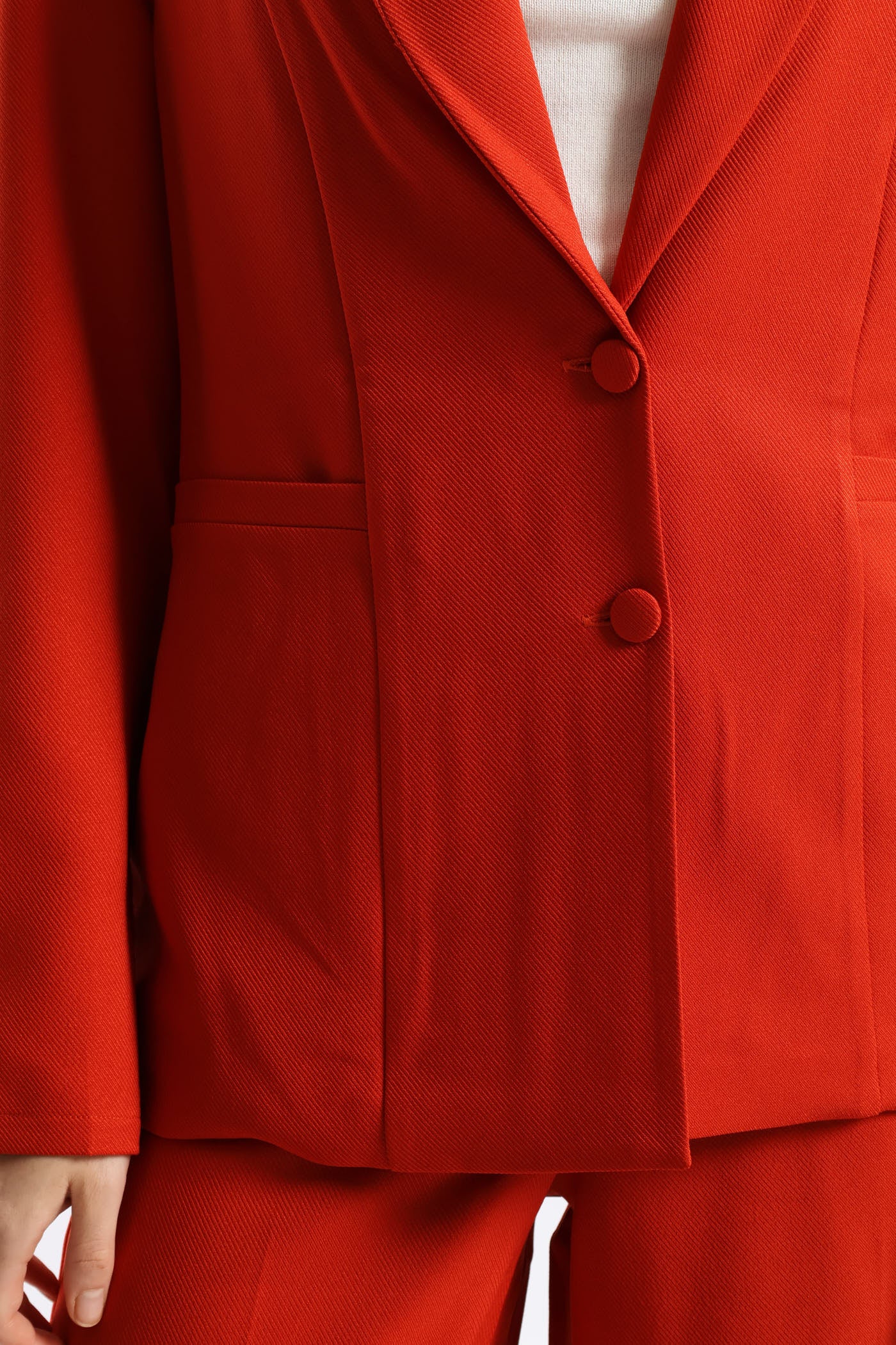 Darted Double Button Blazer - Burnt Orange - Image 5
