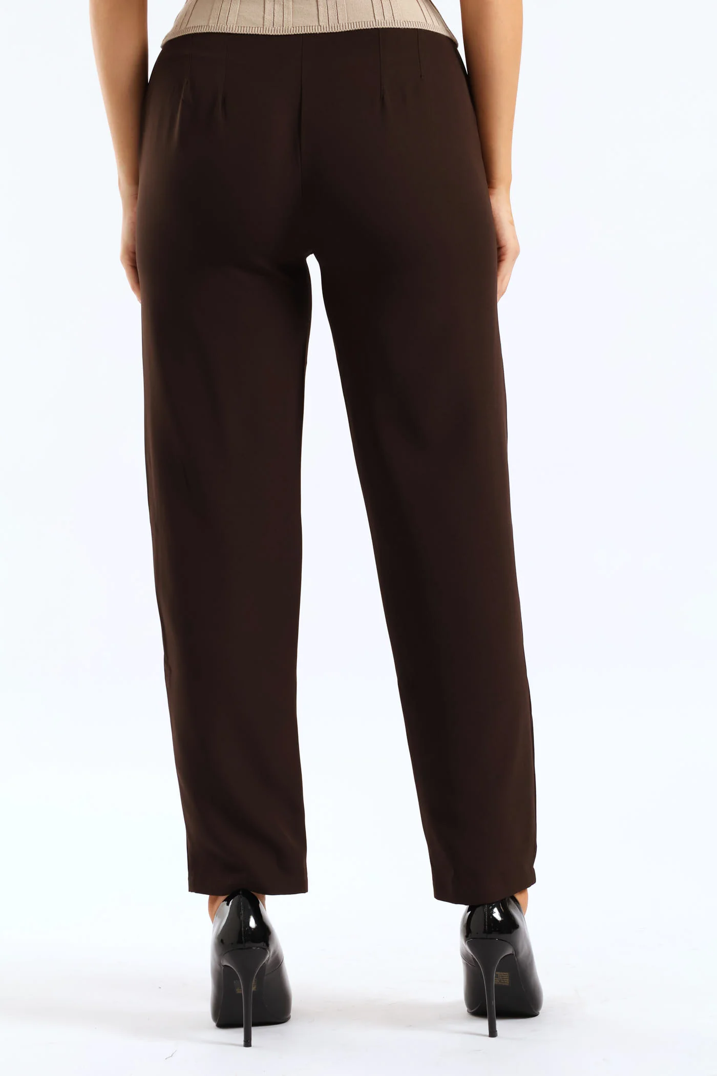 Darted Slim Leg Pant - Bitter Chocolate - Image 4