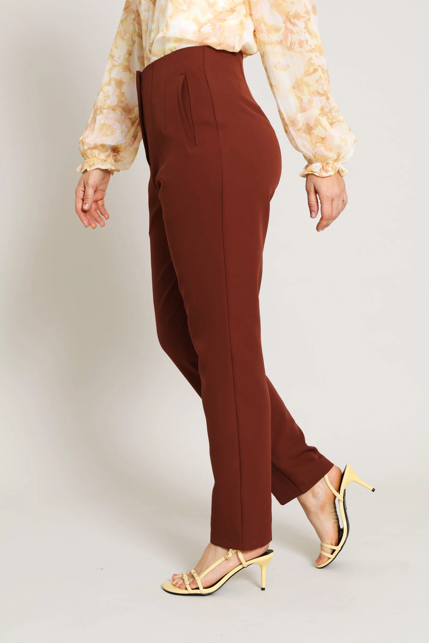 Darted Slim Leg Pant - Copper - Image 4