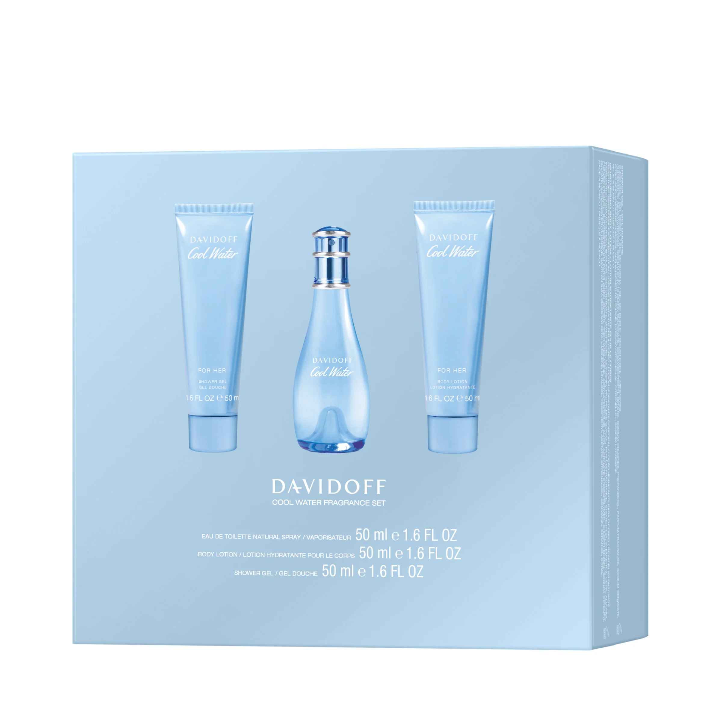 Davidoff Cool Water Eau de Toilette for Women Trio Gift Set - Image 3