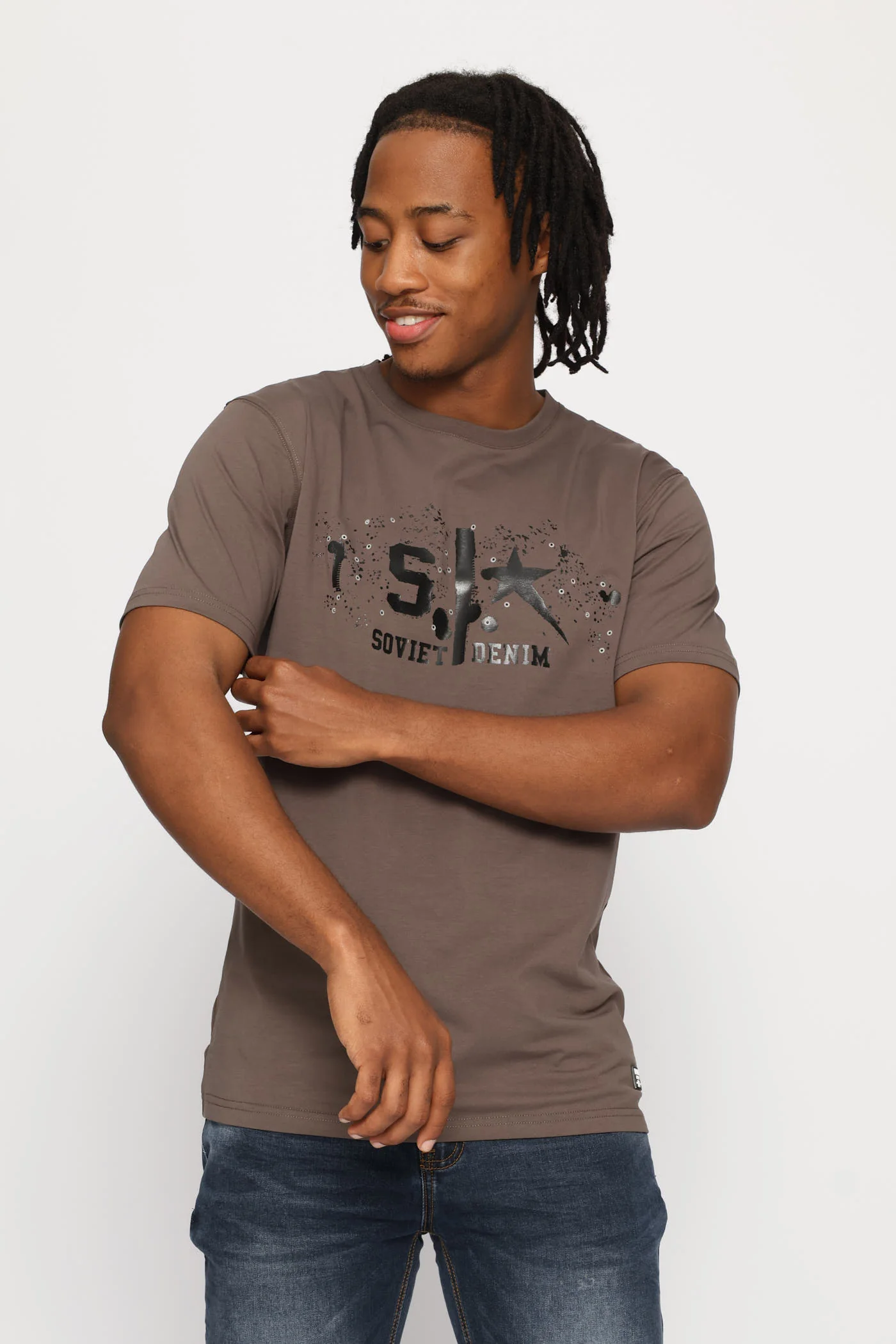 Davis Tee - Charcoal - Image 4