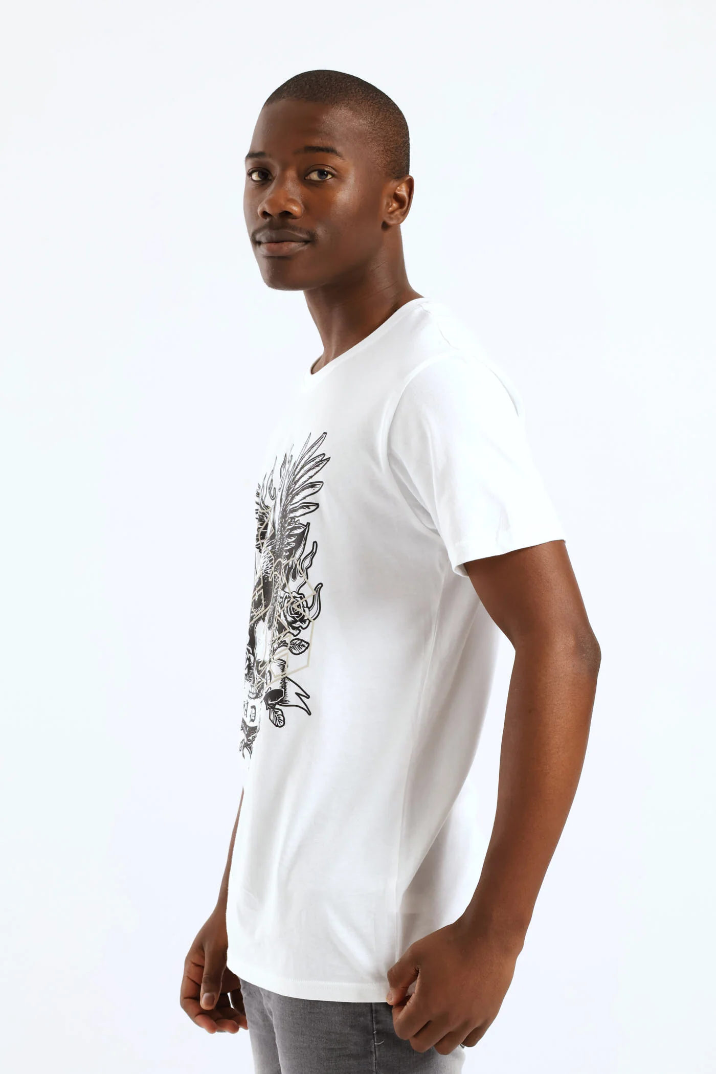 Death Skull Tee - White - Image 3
