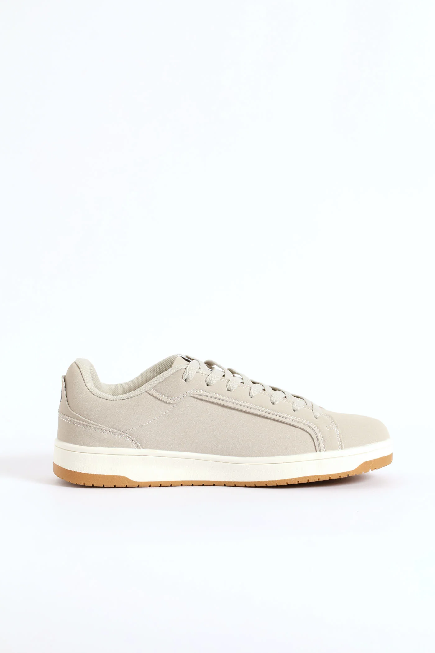 Debossed Logo Detail Lace Up Sneaker - Grey - Image 3