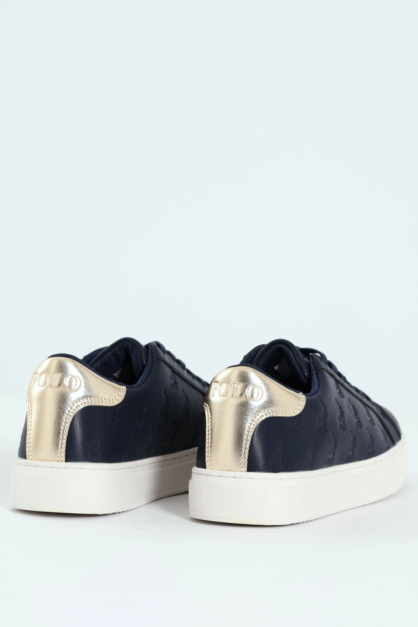 Debossed Monogram Lace Up Sneaker - Navy - Image 3