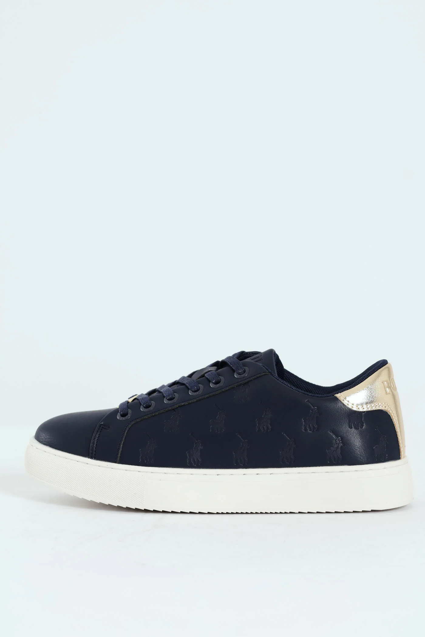 Debossed Monogram Lace Up Sneaker - Navy - Image 5
