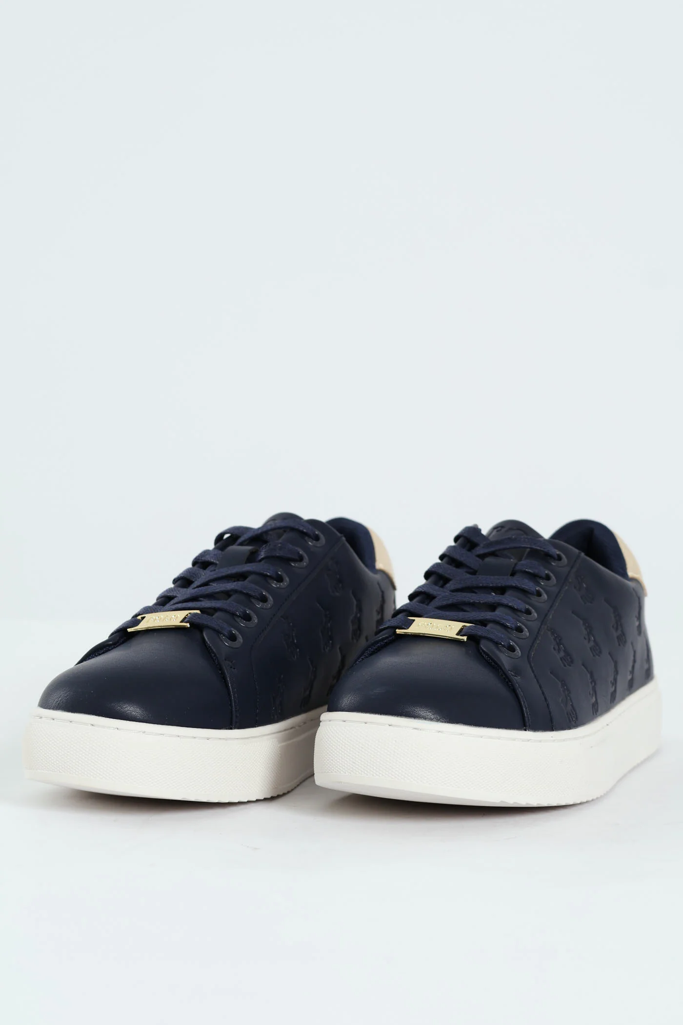 Debossed Monogram Lace Up Sneaker - Navy - Image 6