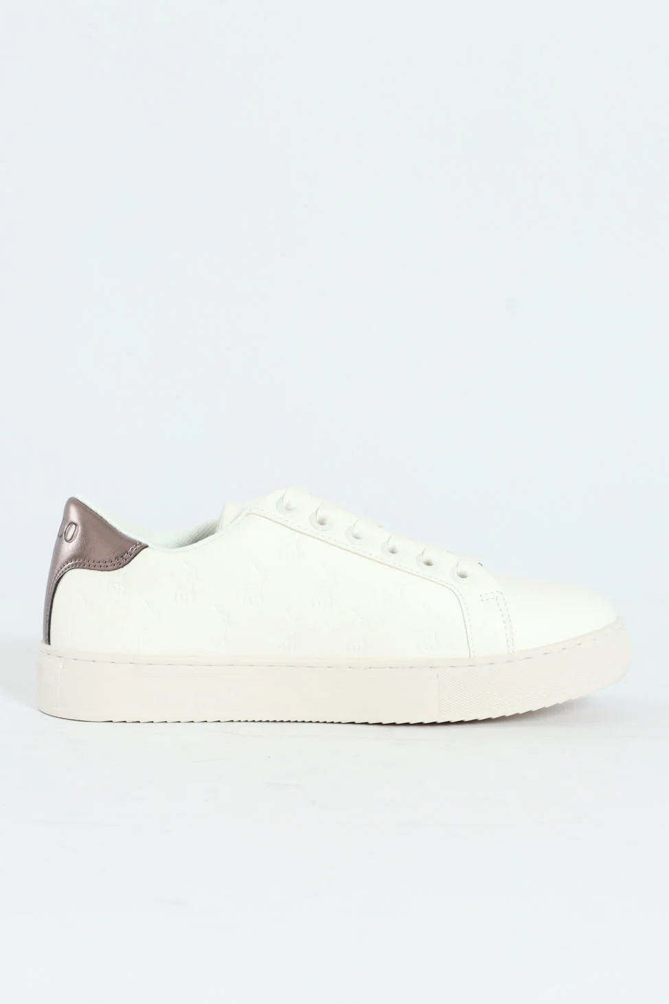 Debossed Monogram Lace Up Sneaker - White - Image 2