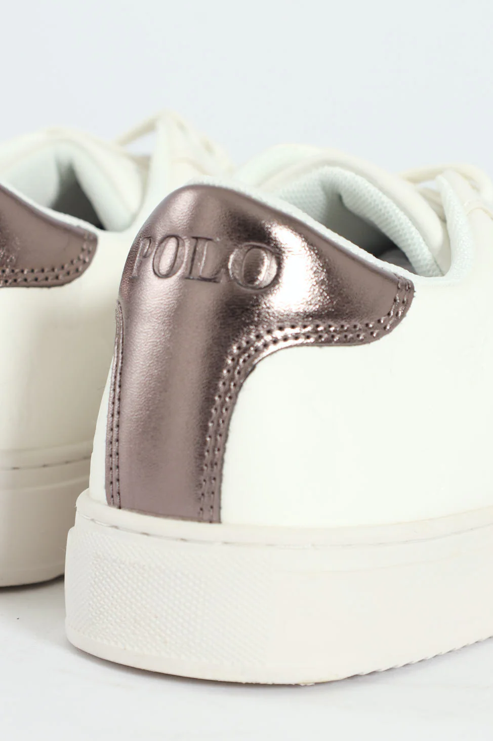 Debossed Monogram Lace Up Sneaker - White - Image 4