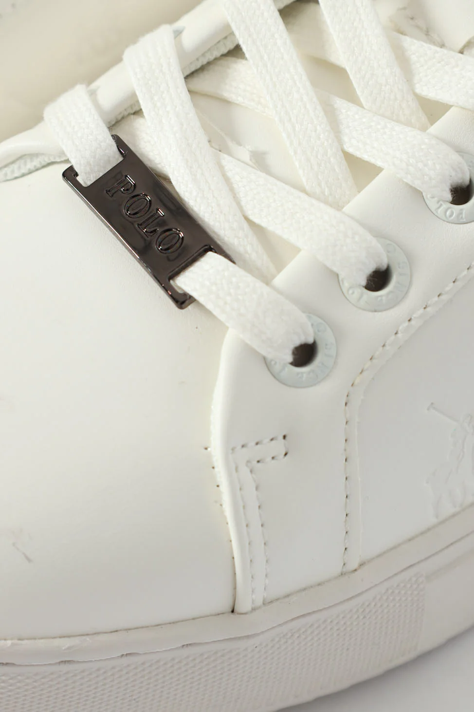 Debossed Monogram Lace Up Sneaker - White - Image 5