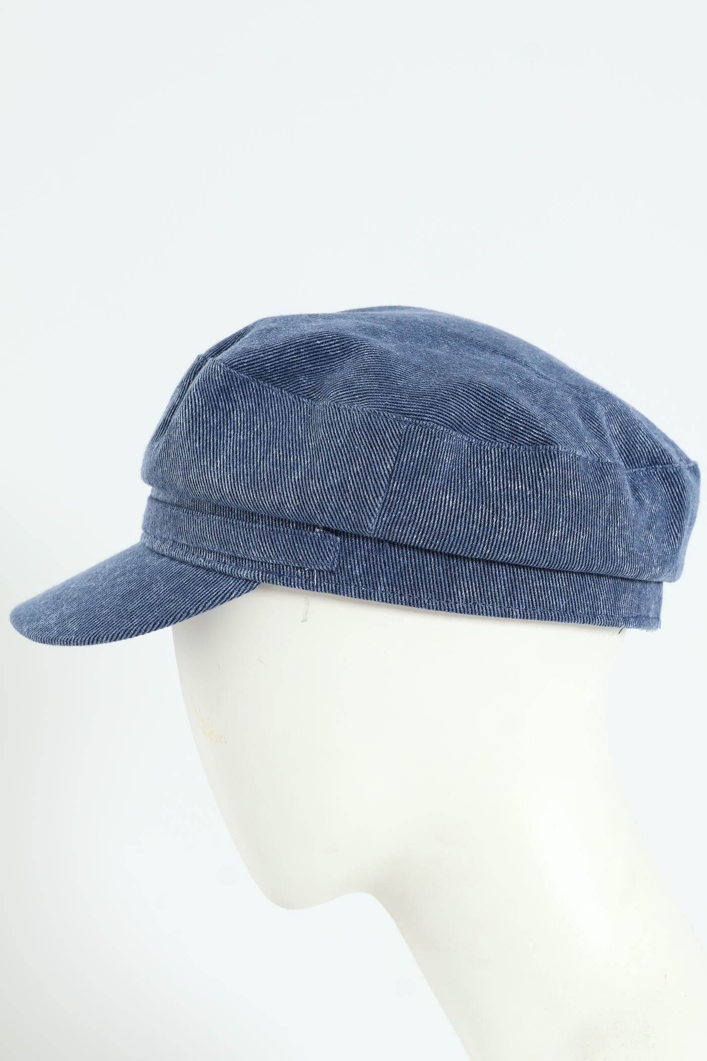 Denim Chambray Bakerboy Hat - Denim - Image 3