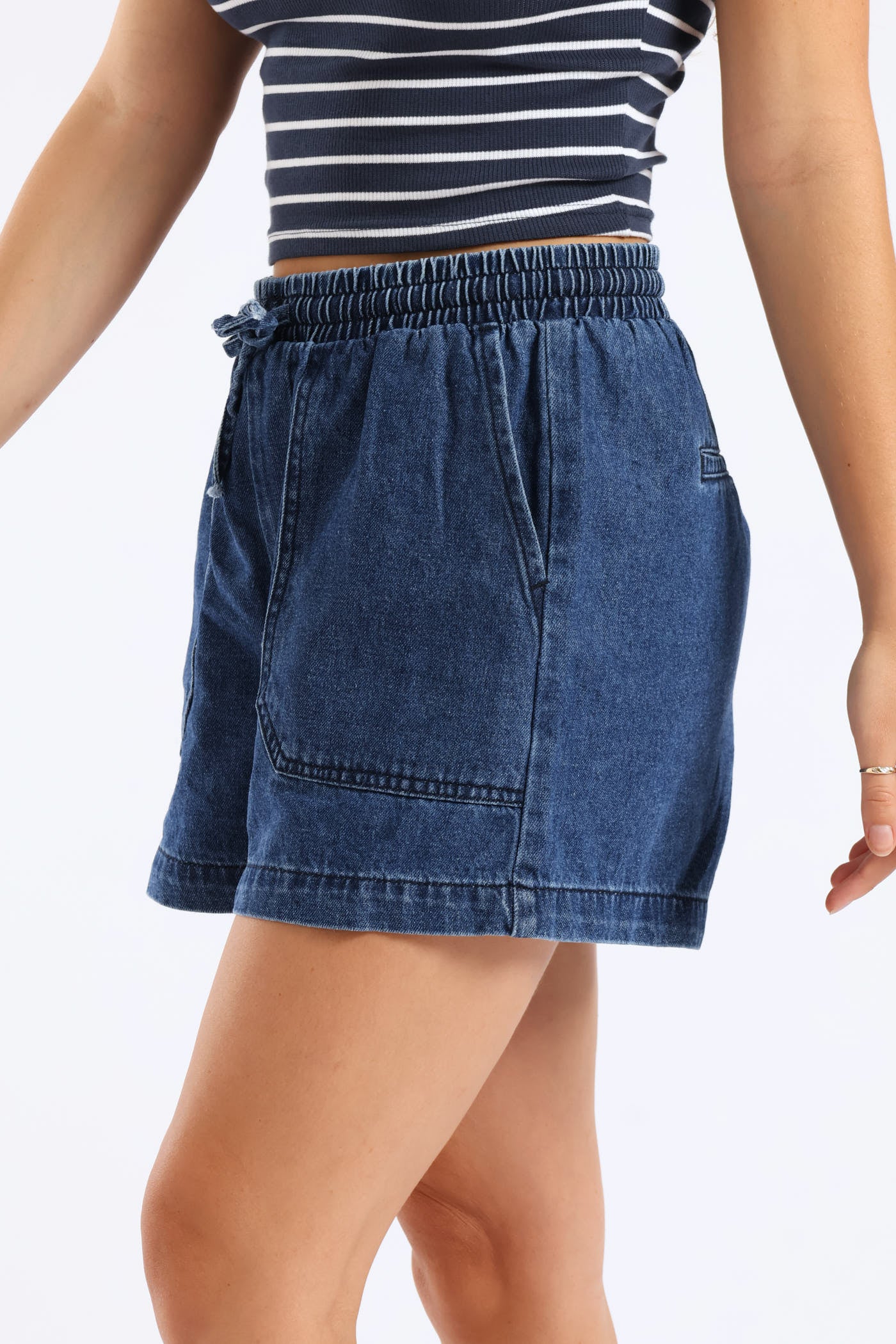 Denim Cheeky Short - Salty Dark Wash - Image 3