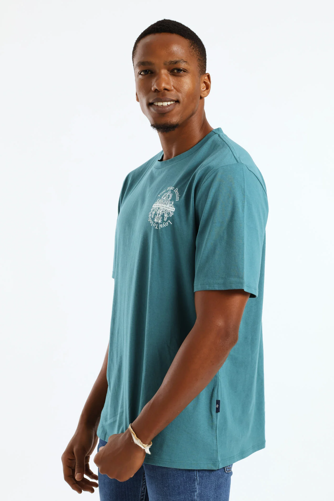 Denim Front & Back Tee - Teal - Image 3