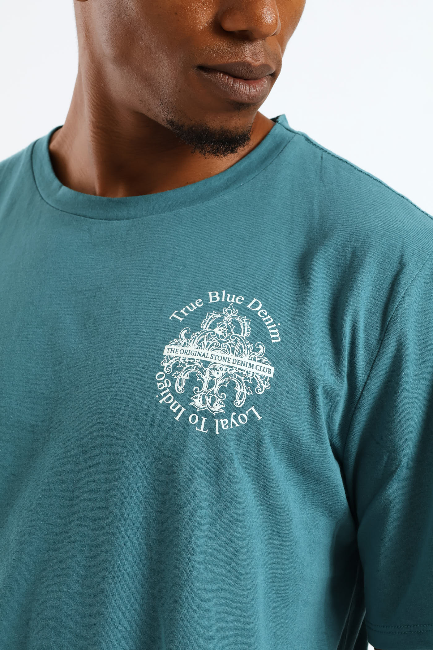Denim Front & Back Tee - Teal - Image 4