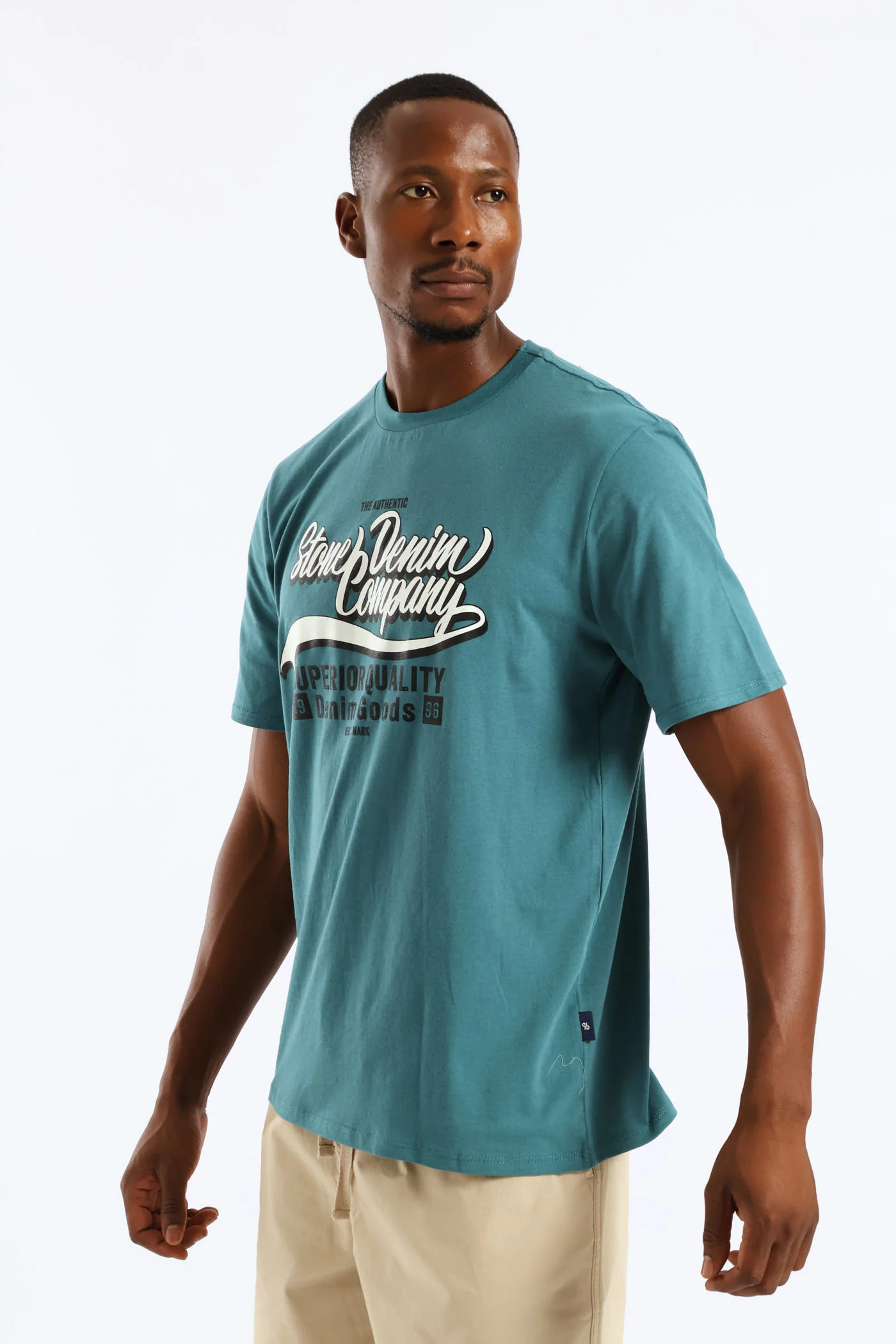 Denim Goods Tee - Teal - Image 3