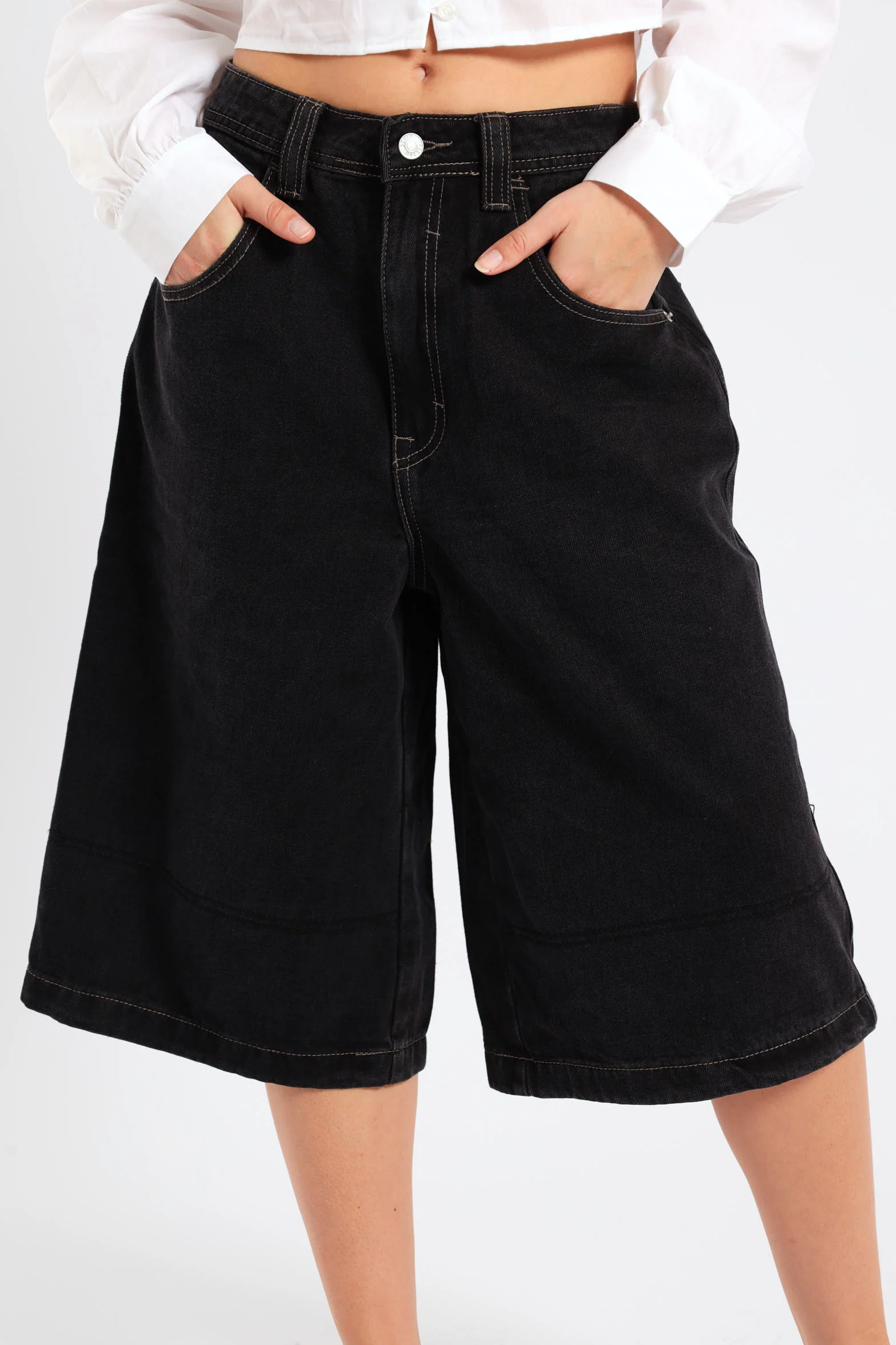 Denim Jort - Black - Image 2