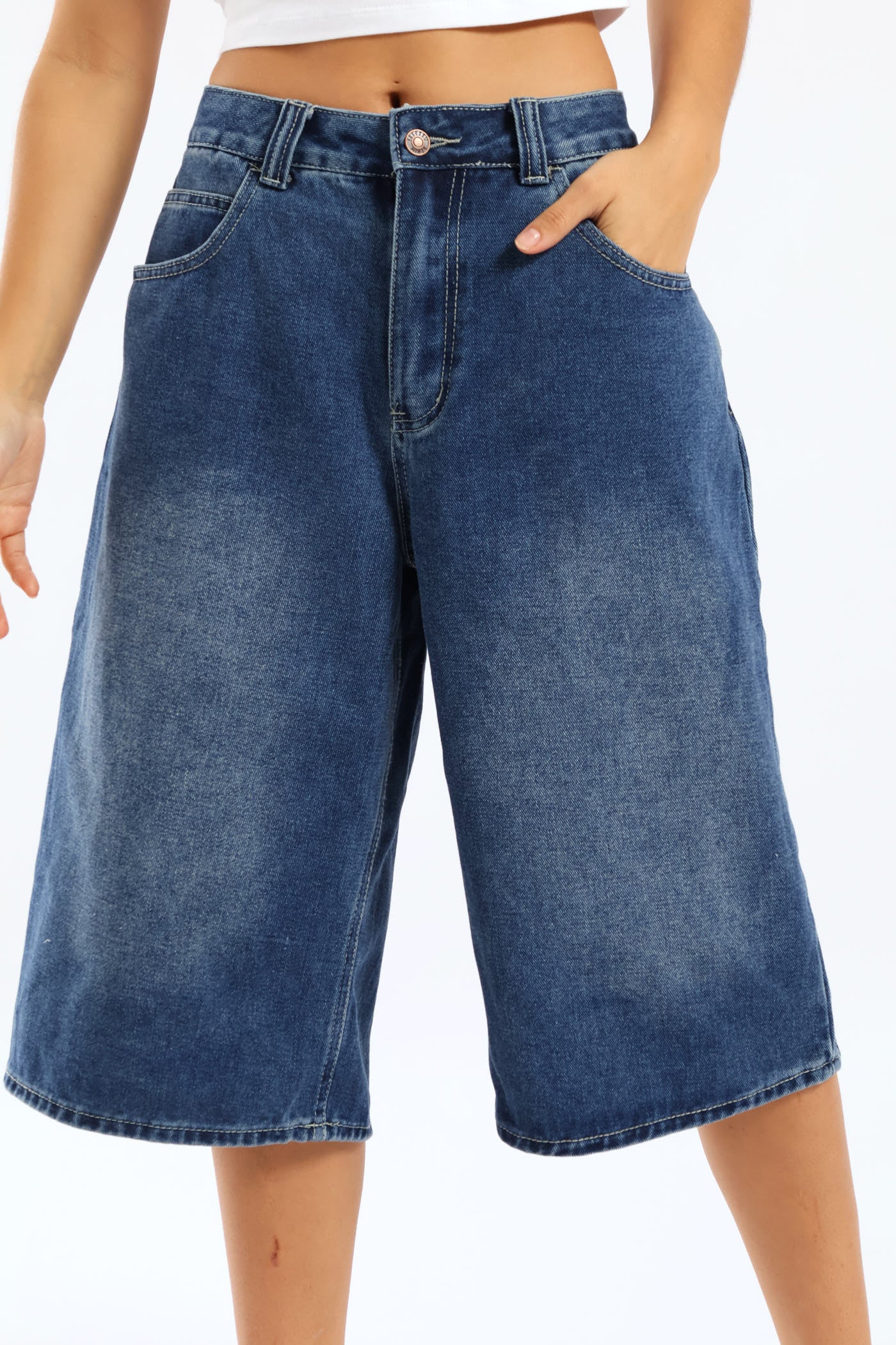 Denim Jort - Salty Dark Wash - Image 3