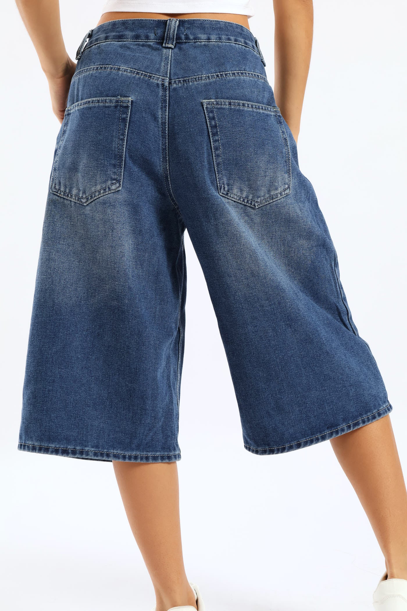Denim Jort - Salty Dark Wash - Image 4