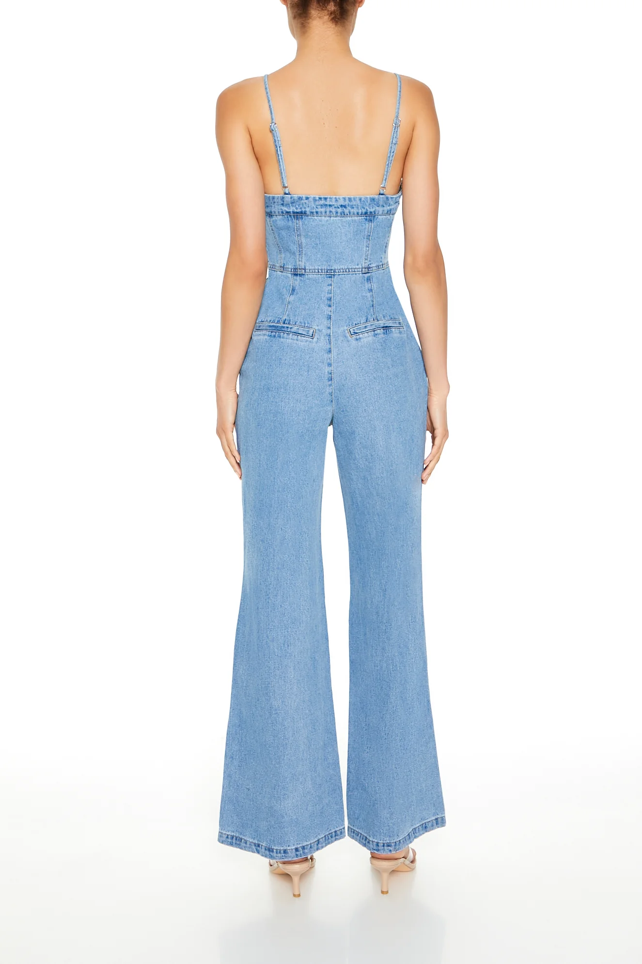 Denim Jumpsuit - Light Blue - Image 4