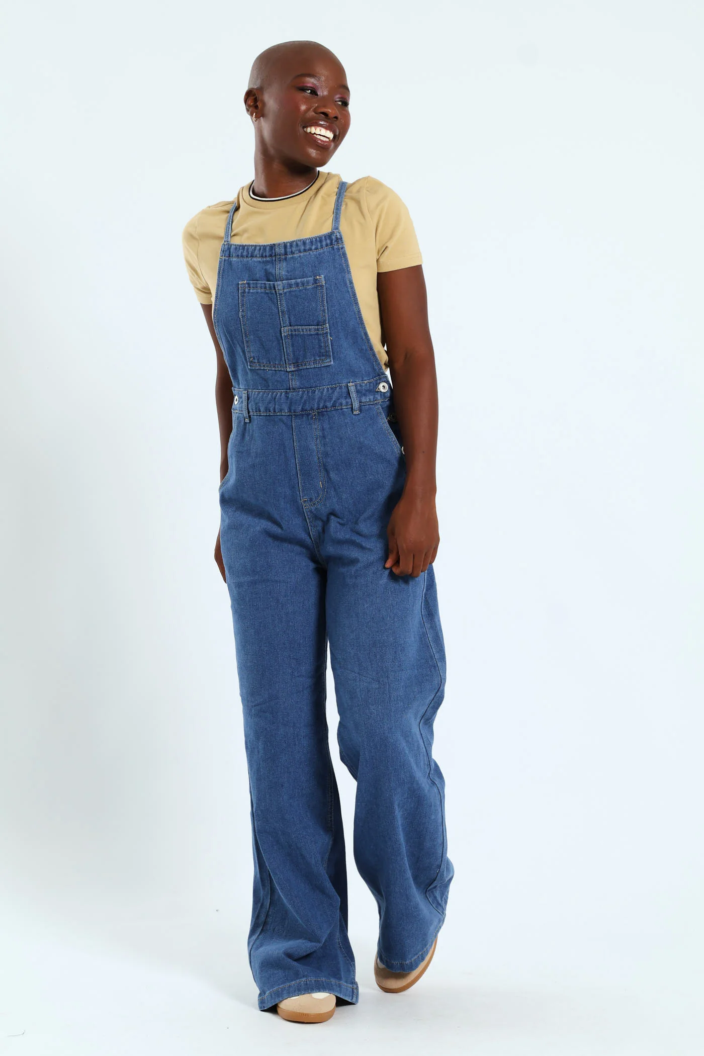Denim Jumpsuit - Mid Blue - Image 3