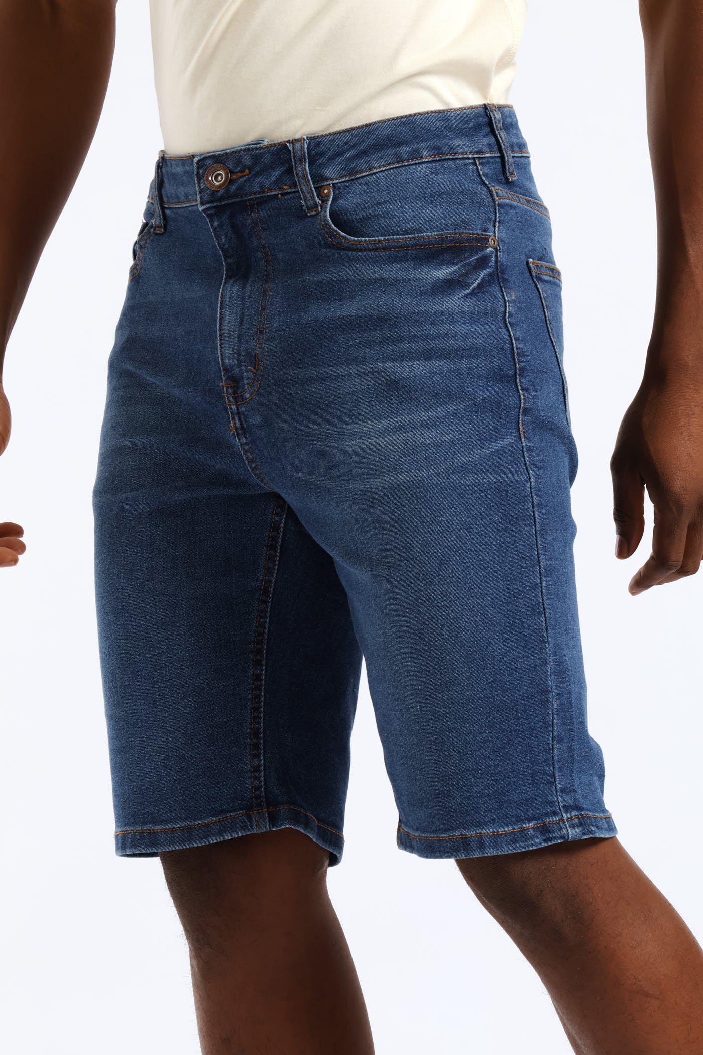 Denim Short - Mid Wash - Image 2