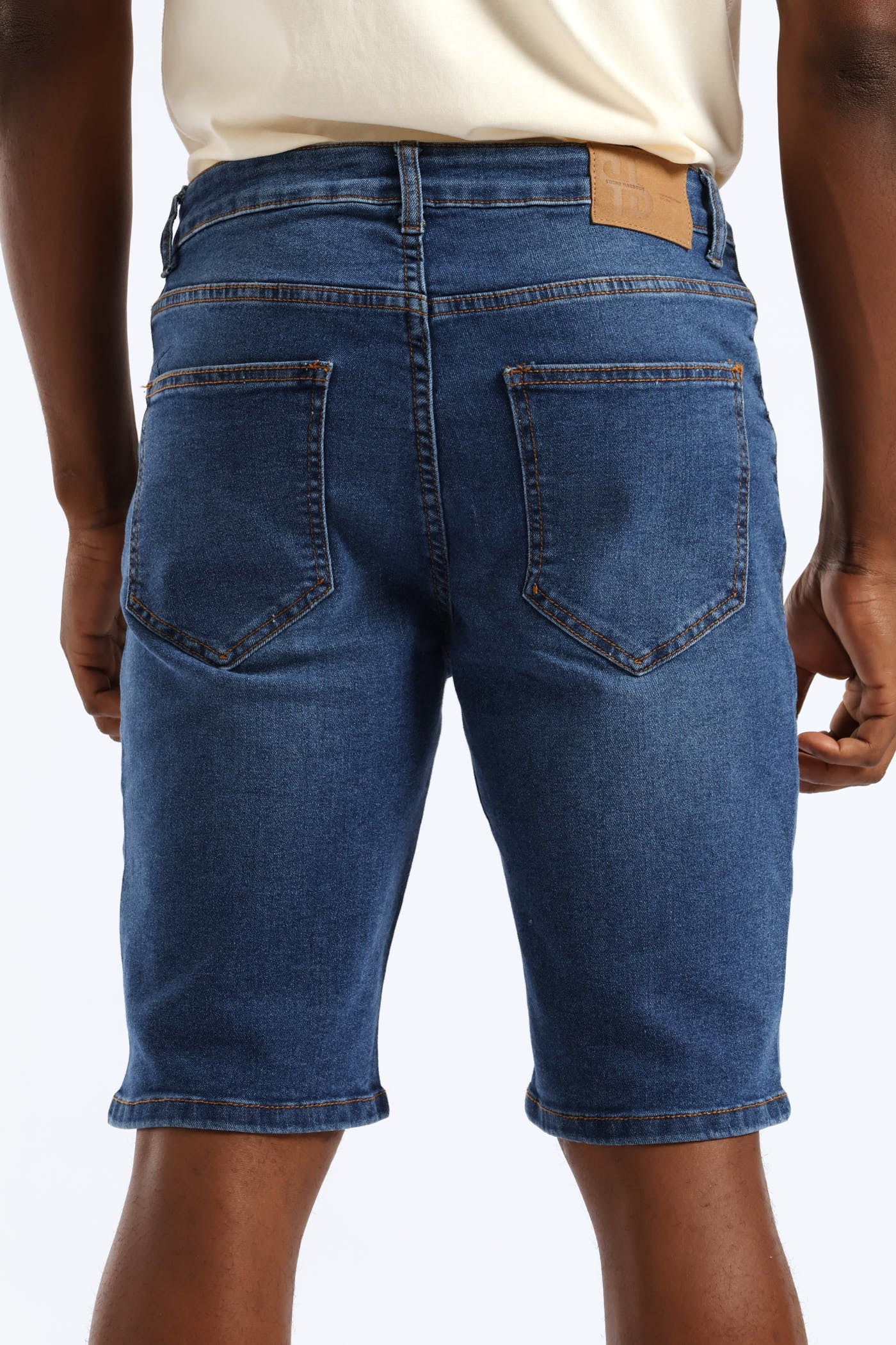 Denim Short - Mid Wash - Image 3