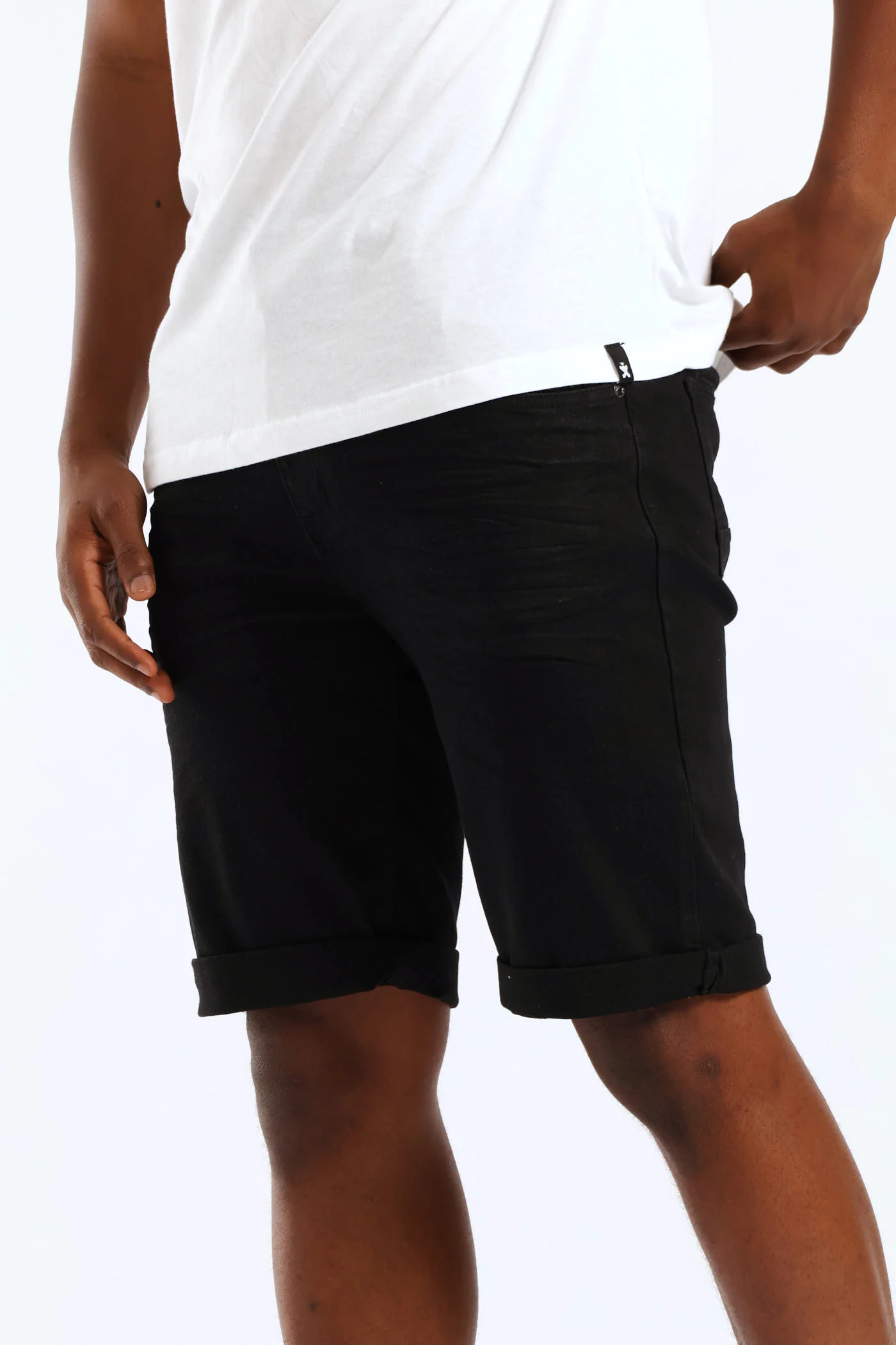 Denim Shorts - Black - Image 3